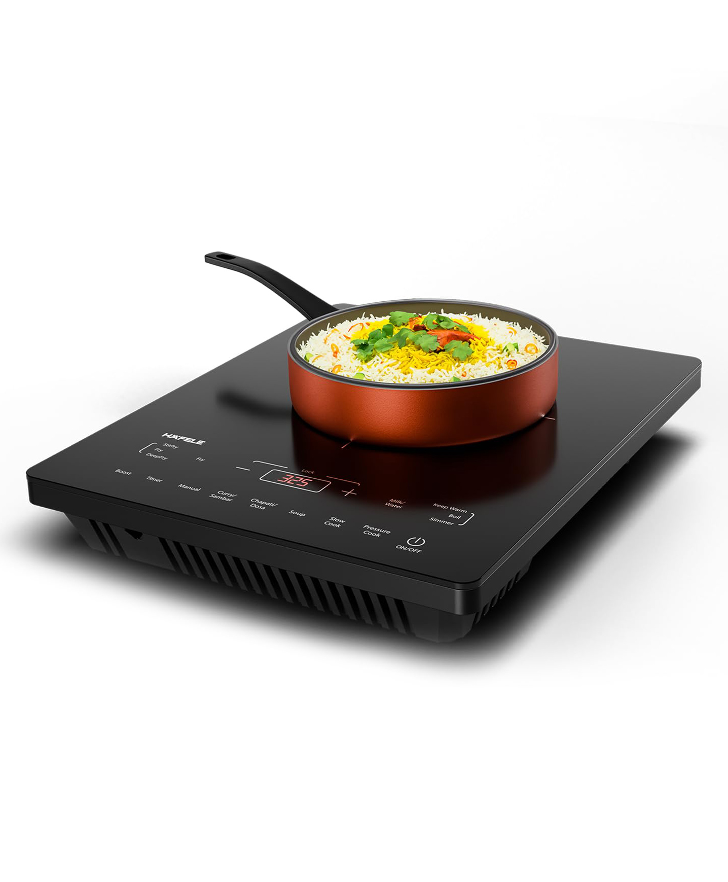 Hafele Magnechef Induction Cooktop |1200W High Power | Ceramic Glass Plate | Auto Cook Menus | Intuitive Touch Control | 2 Year Warranty | Black