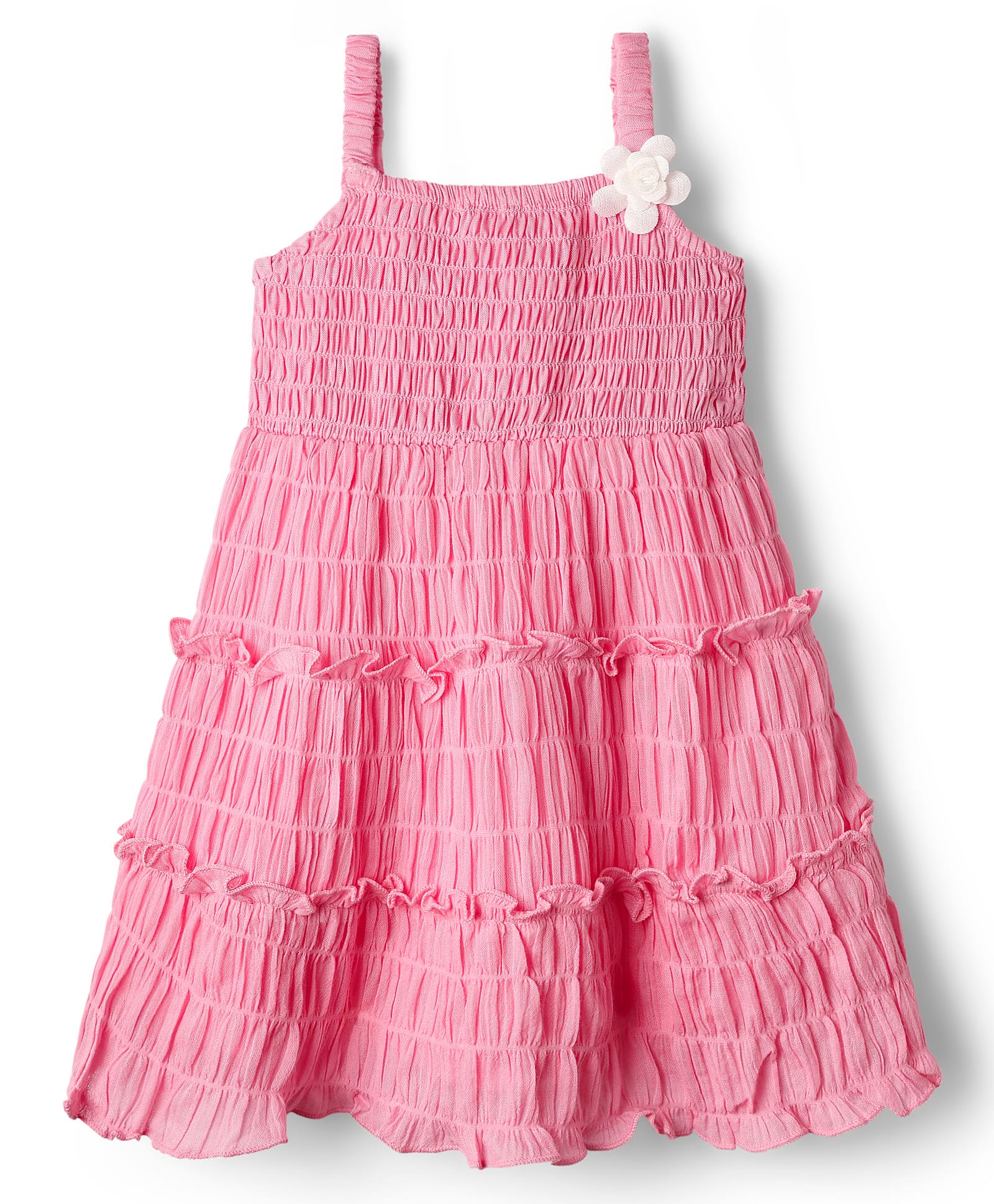 Babyhug Cotton Woven Sleeveless Frock with Floral Applique - Pink-picture-24