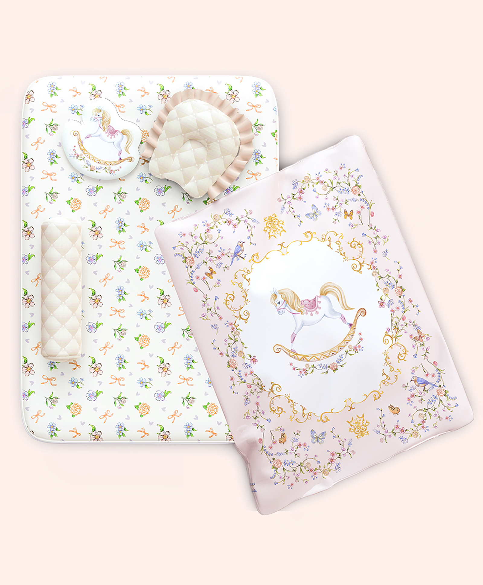 Fancy Fluff 6 Pc Organic New Born Bed Set - Heirloom-image-2
