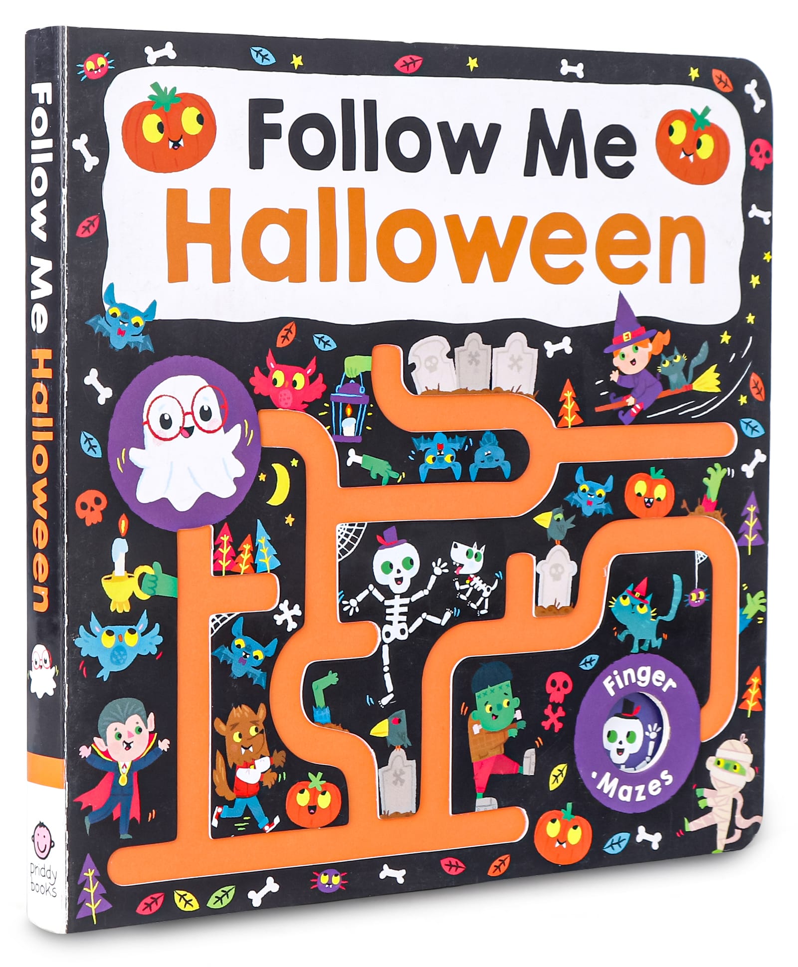 Maze Book: Follow Me Halloween Board Book by Roger Priddy - English-image-40