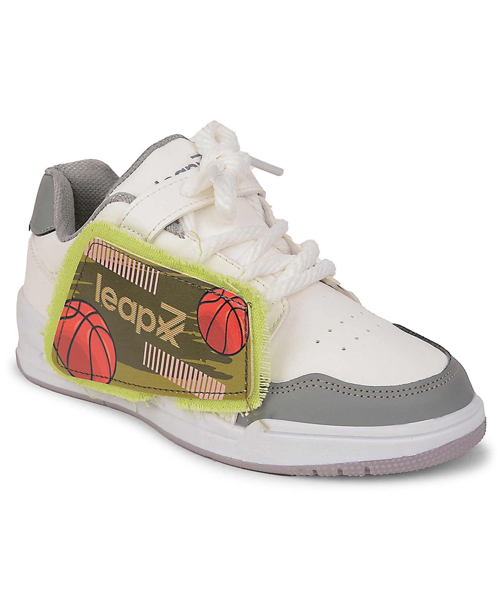 LIBERTY Basketball Designed Lace Up Sneakers - Grey-image-21