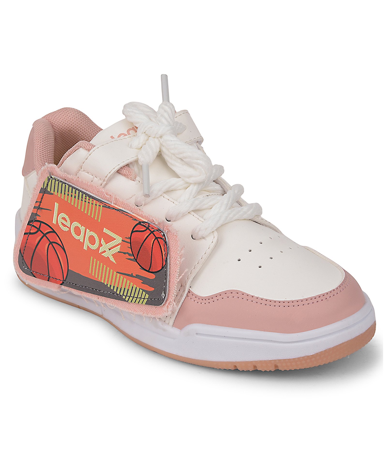 LIBERTY Basketball Designed Lace Up Sneakers - Peach-picture-20