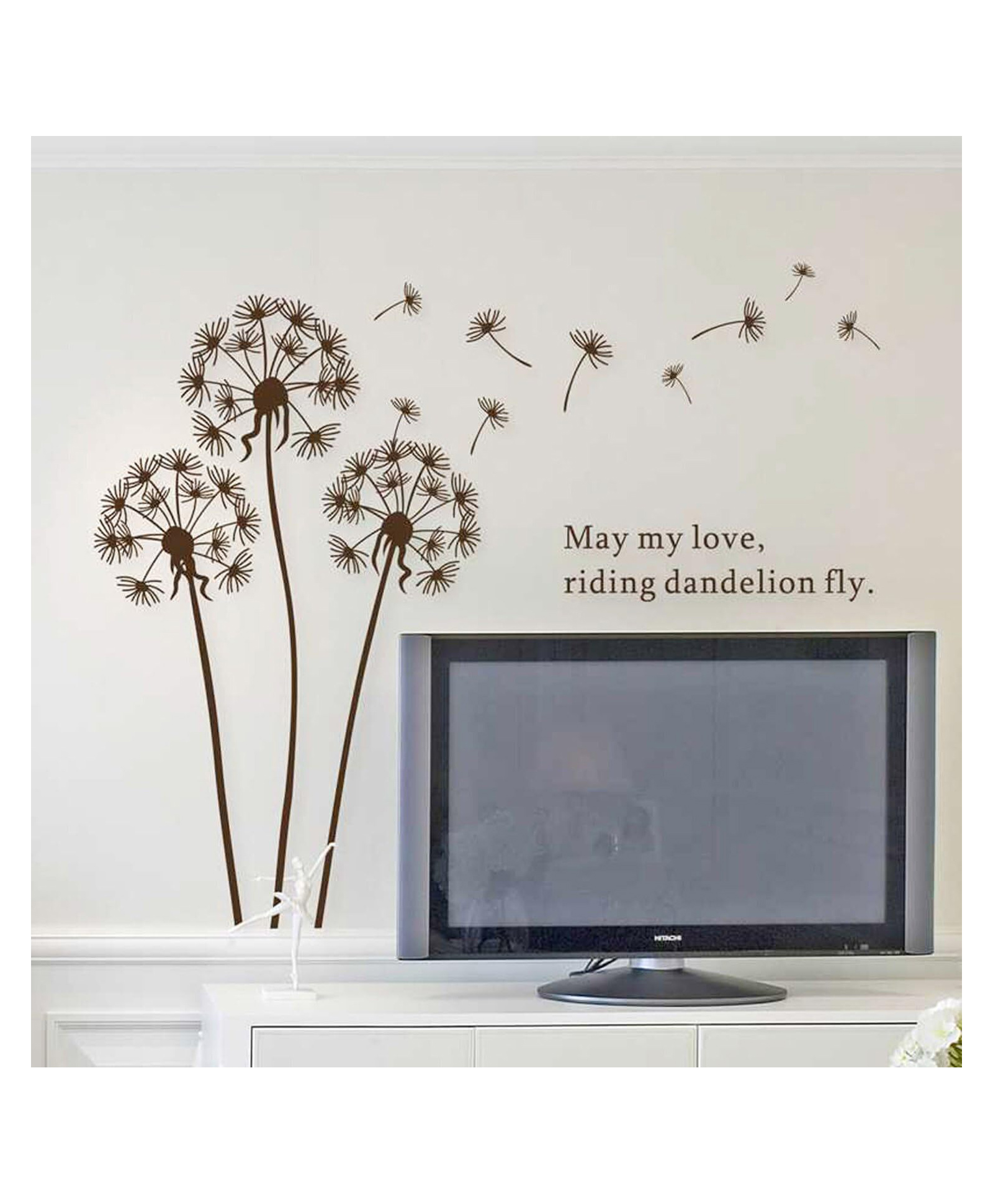 JAAMSO ROYALS Brown Color 'Blowing Dandelion' PVC Vinyl Wall Sticker-picture-36