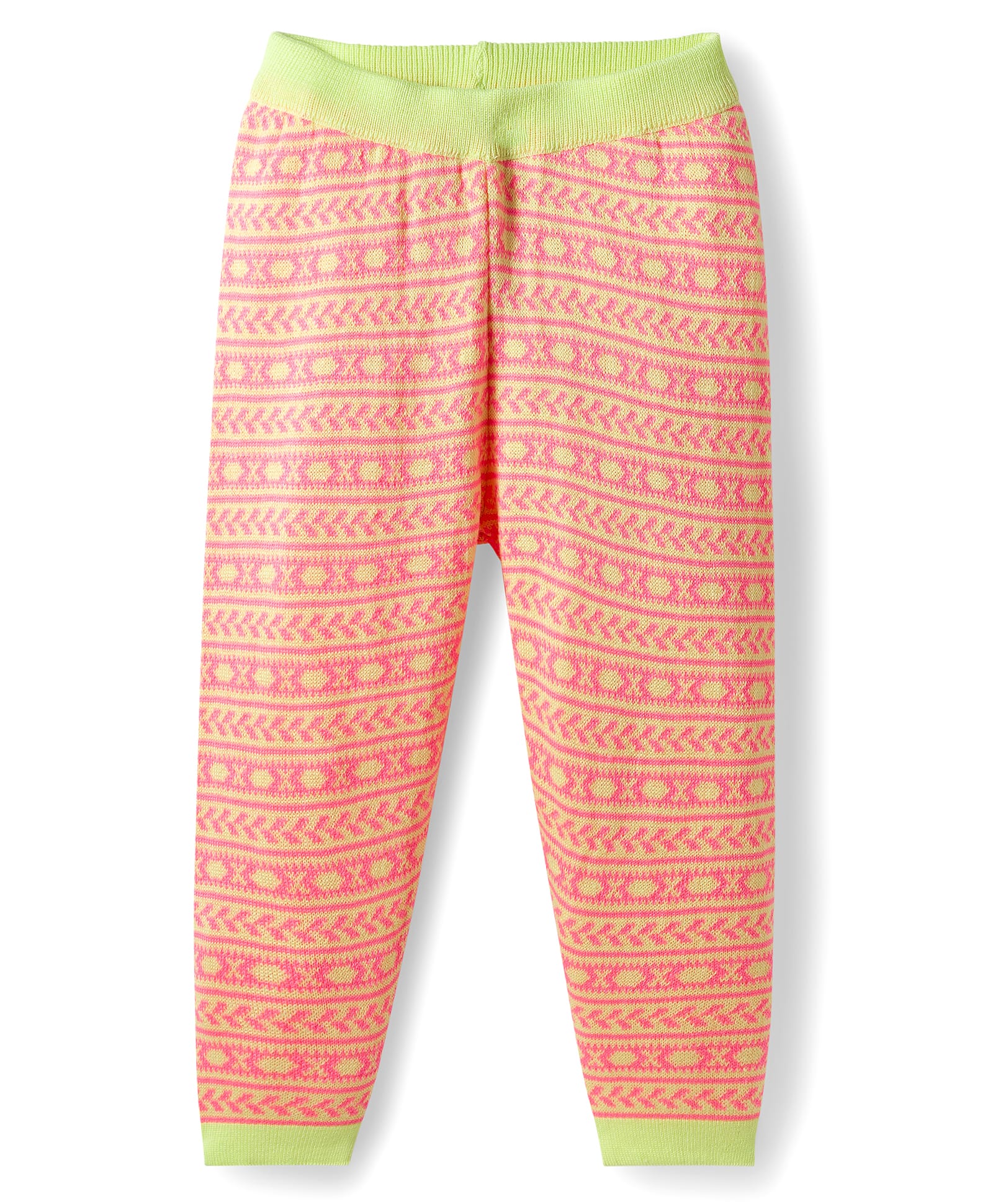 Babyhug Knit Full Length Printed Woollen Pant - Pink-image-43