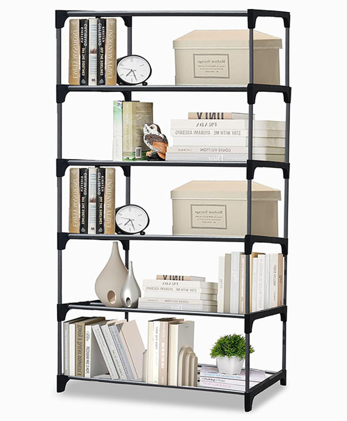 Urban Choice 6-Tier Open Metal Frame Shoe Rack - Black-picture-16