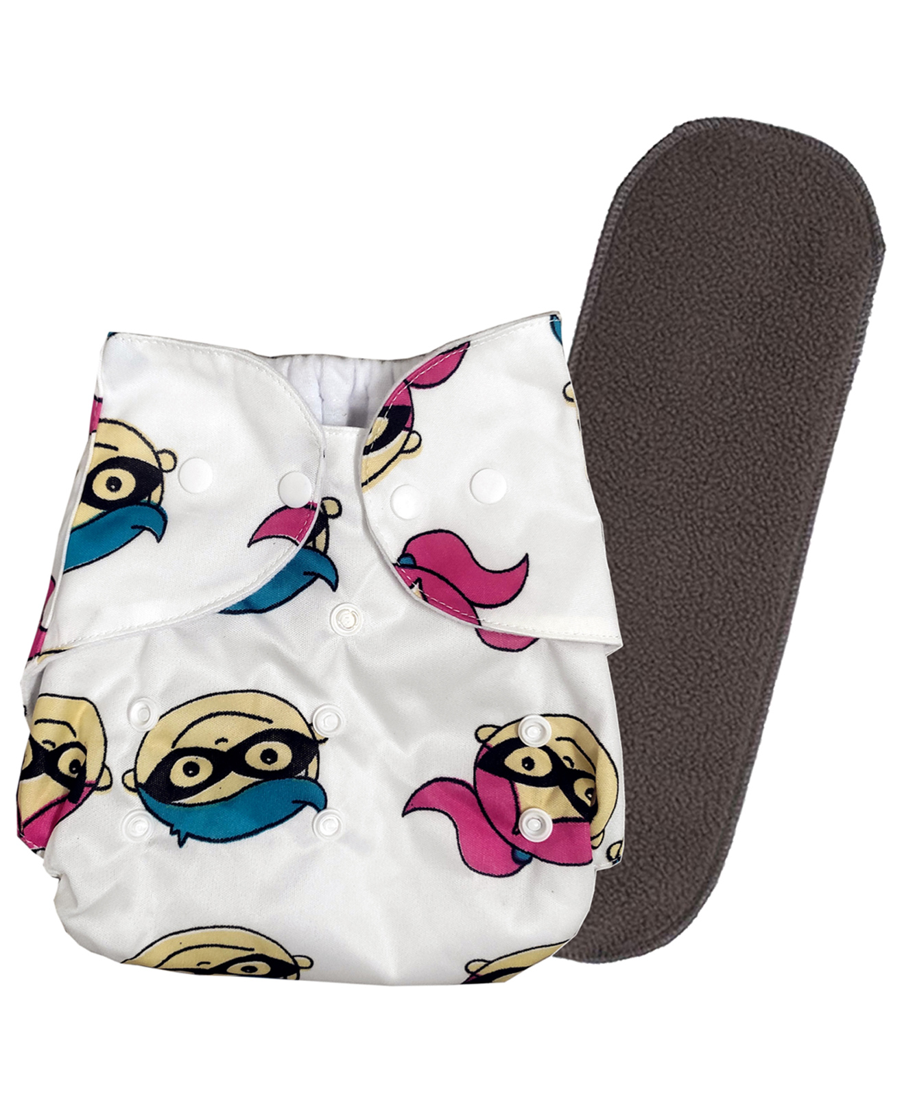 DOMENICO Washable Baby Diaper Premium Cloth Diaper Reusable, Adjustable Size, Waterproof, Pocket Cloth Diaper Nappie (1 Diaper and 1 Insert Pad)-picture-44