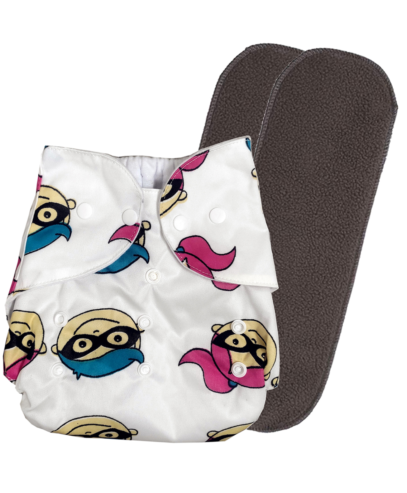 DOMENICO Washable Baby Diaper Premium Cloth Diaper Reusable, Adjustable Size, Waterproof, Pocket Cloth Diaper Nappie (1 Diaper and 2 Insert Pad)-picture-40