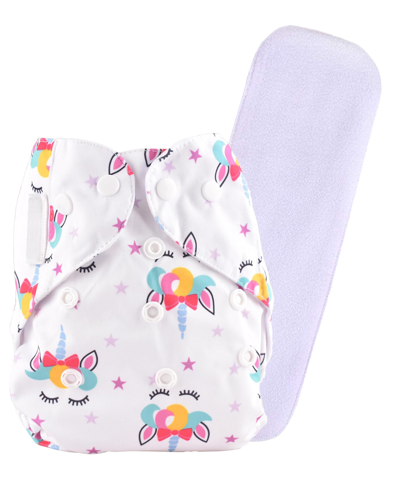 DOMENICO Washable Baby Diaper Premium Cloth Diaper Reusable, Adjustable Size, Waterproof, Pocket Cloth Diaper Nappie (1 Diaper and 1 Insert Pad)-picture-42