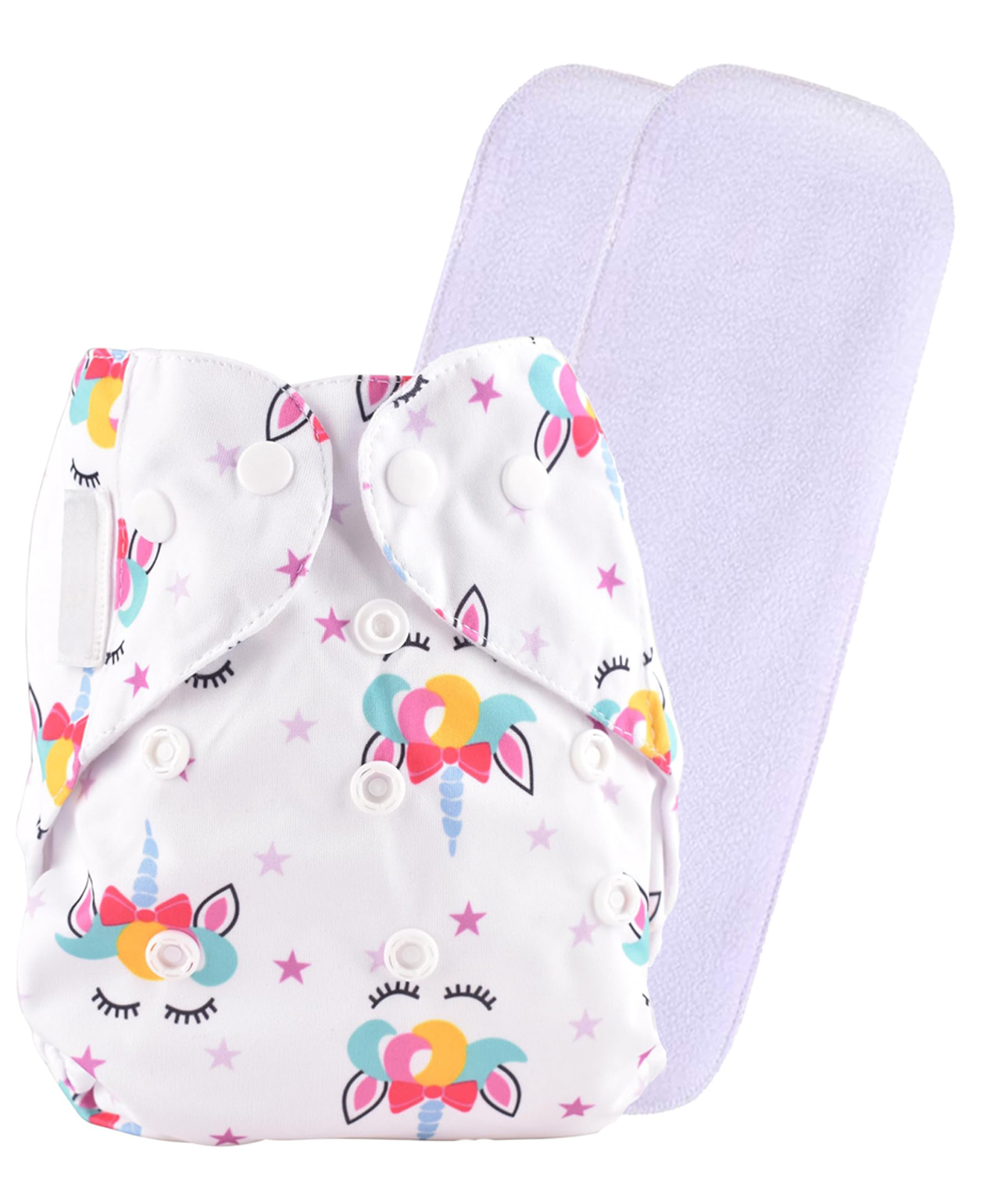 DOMENICO Washable Baby Diaper Premium Cloth Diaper Reusable, Adjustable Size, Waterproof, Pocket Cloth Diaper Nappie (1 Diaper and 2 Insert Pad)-picture-43