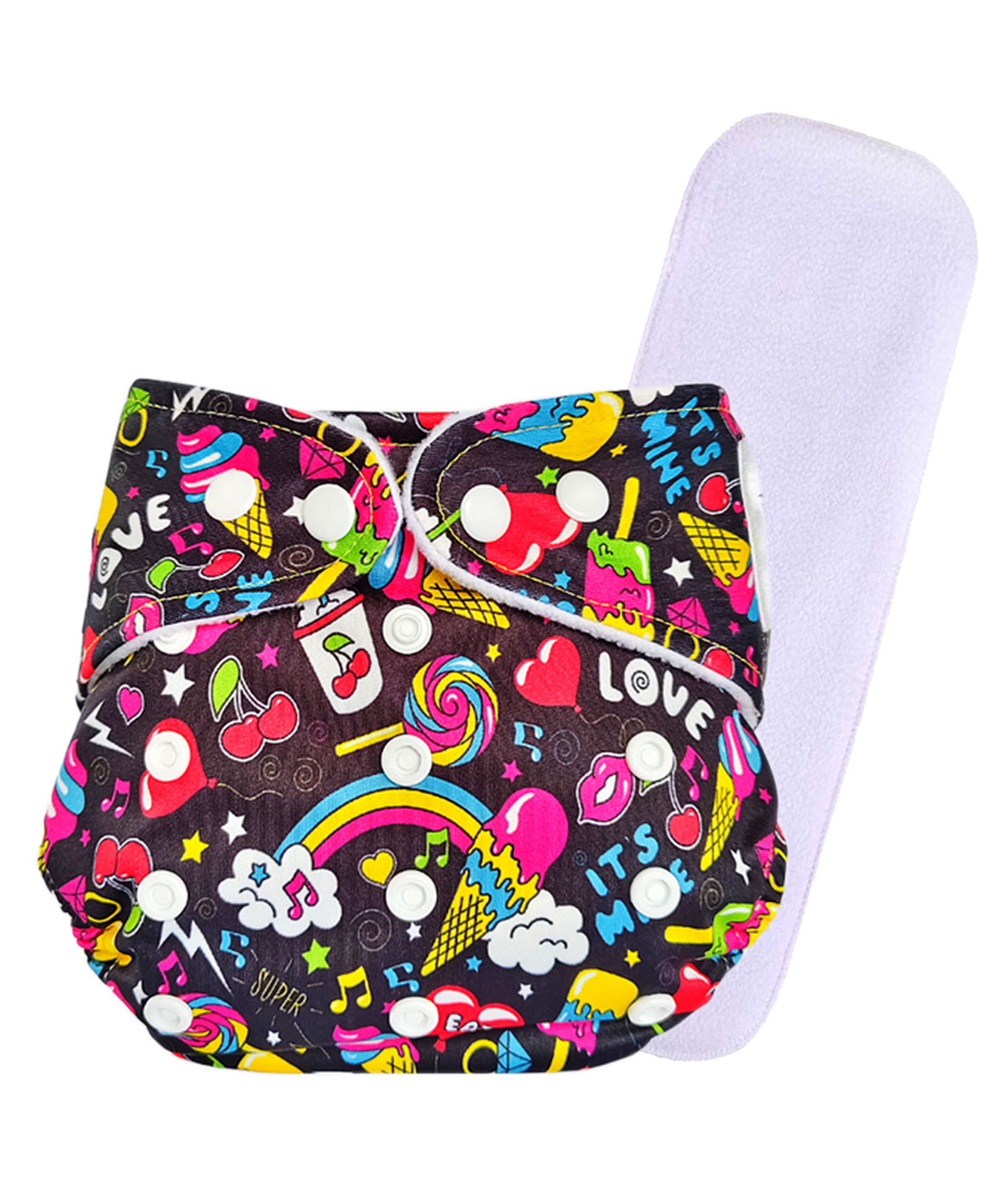 DOMENICO Washable Baby Diaper Premium Cloth Diaper Reusable, Adjustable Size, Waterproof, Pocket Cloth Diaper Nappie (1 Diaper and 1 Insert Pad)-picture-38