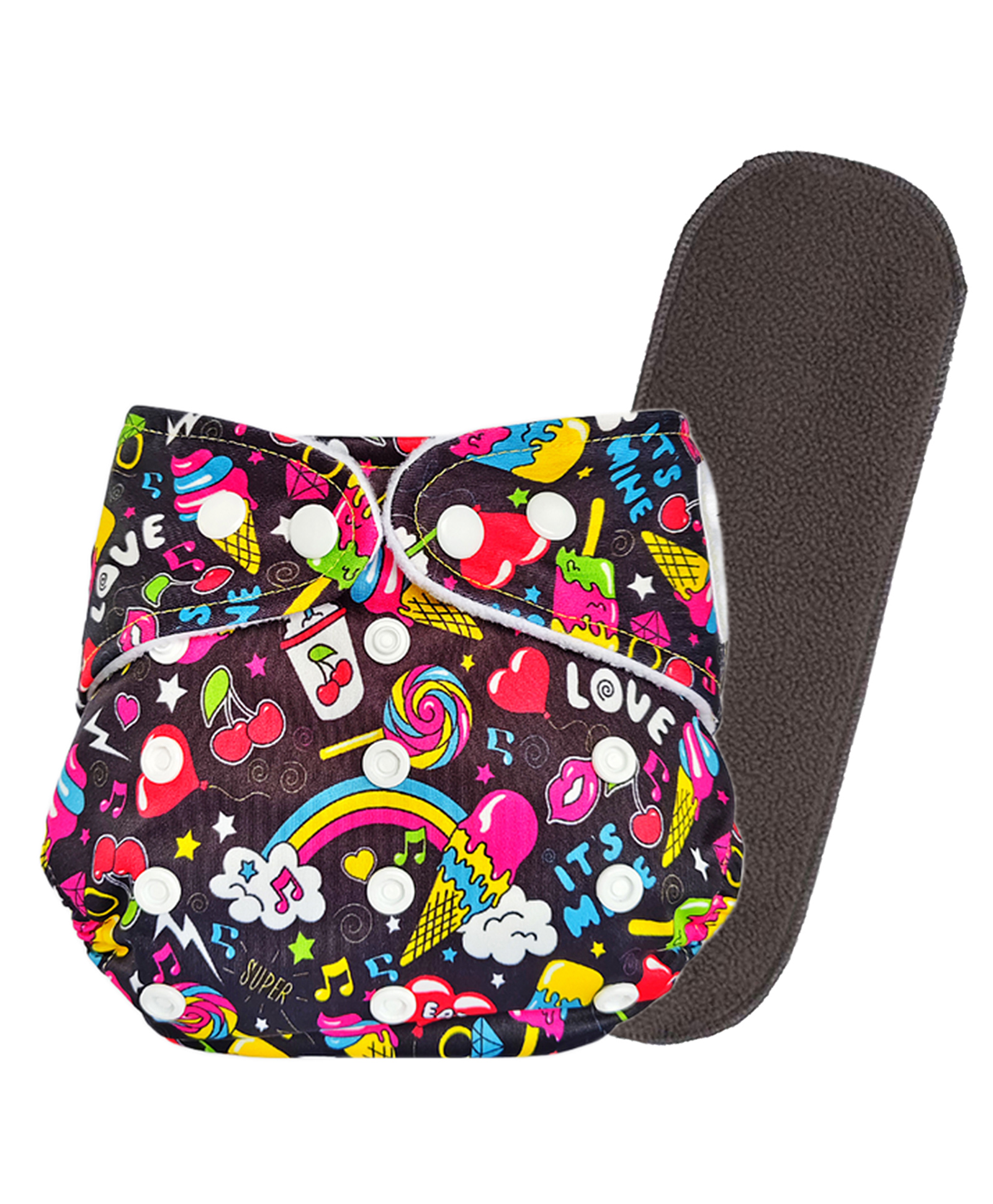 DOMENICO Washable Baby Diaper Premium Cloth Diaper Reusable, Adjustable Size, Waterproof, Pocket Cloth Diaper Nappie (1 Diaper and 1 Insert Pad)-picture-48