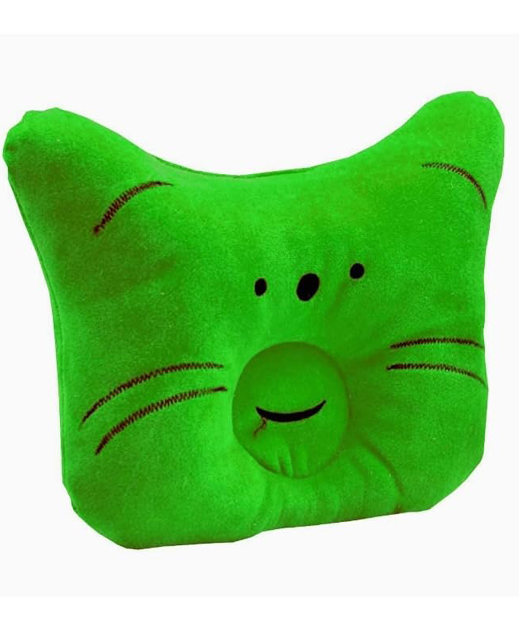 Domenico Baby Soft Neck Support Pillow for Head Shaping Shape Supporter Cat Face Pillow - Green-picture-23