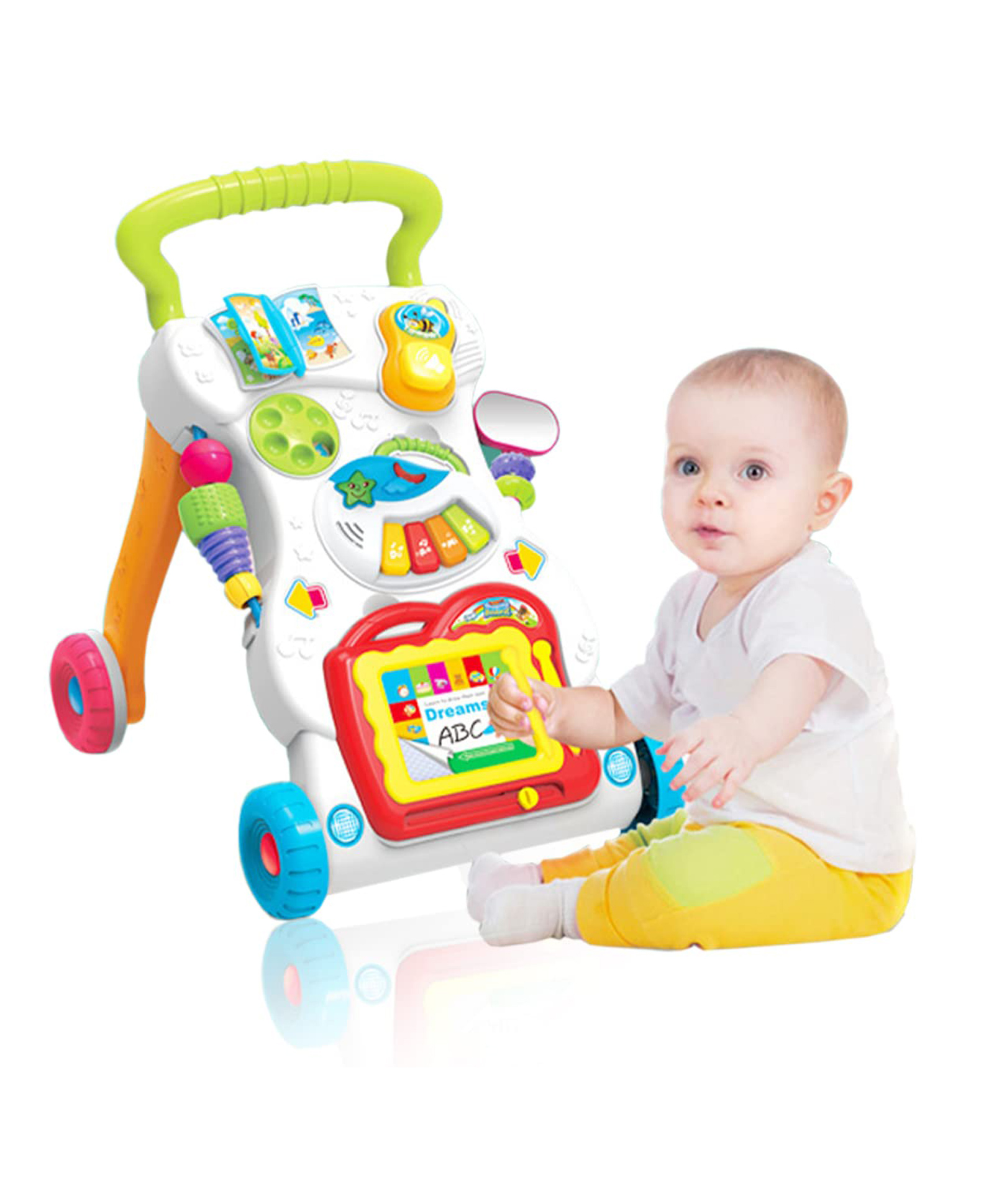 DOMENICO FUN 4 in 1 Activity Baby Walker - Assorted Color-image-9