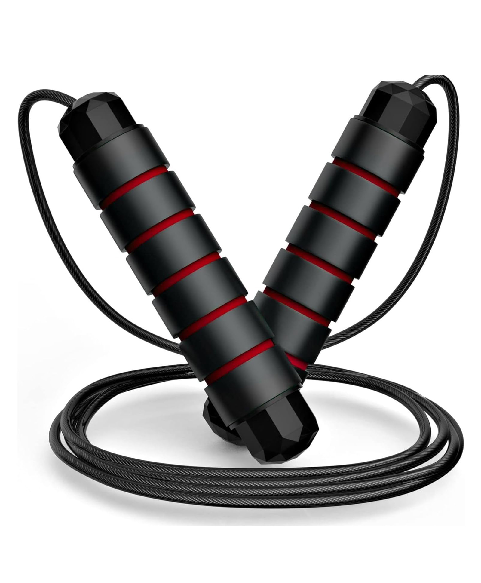 UDKI Adjustable Red Jump Rope with Ball Bearings-image-34