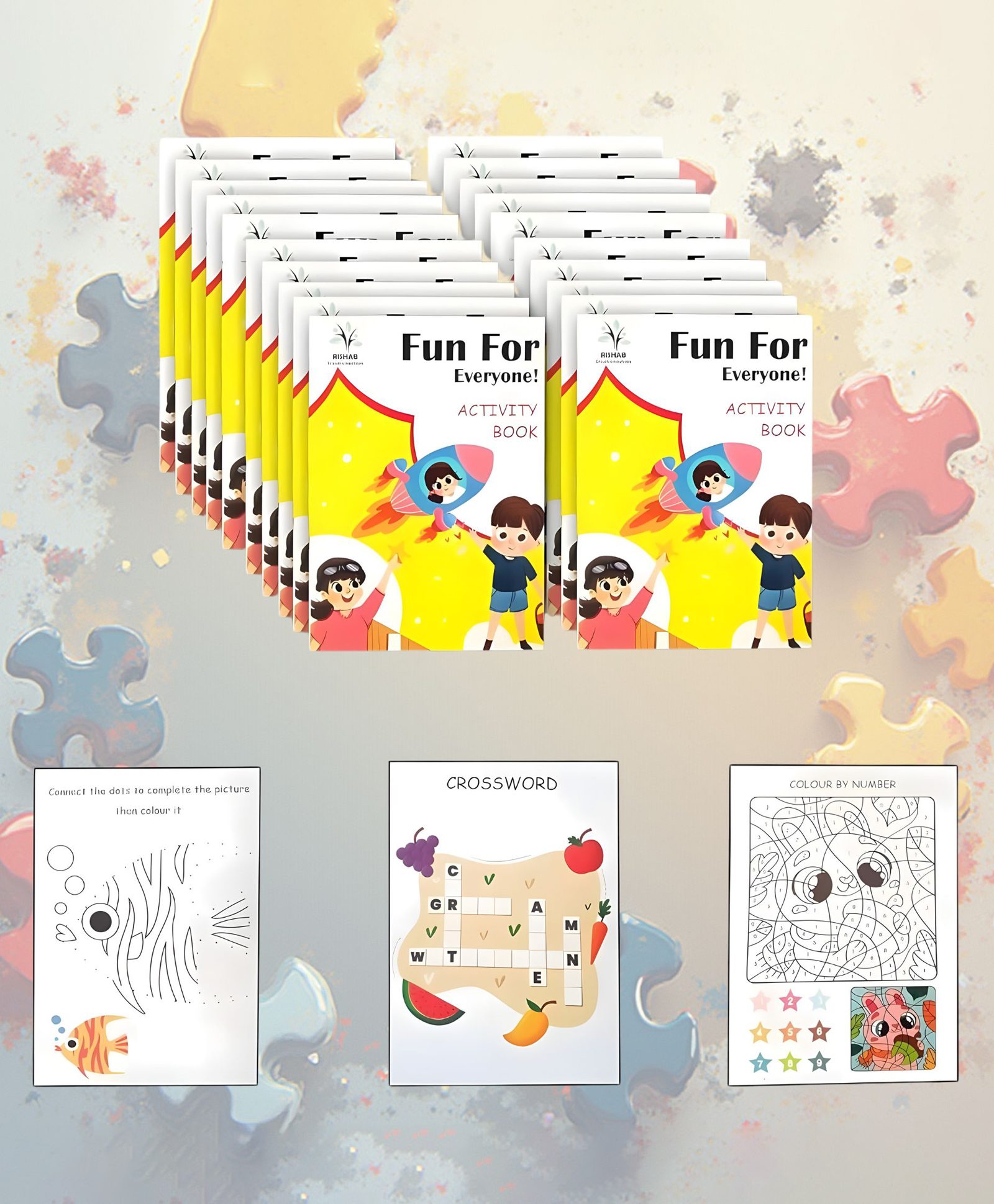 Birthday Popper Jungle Theme Activity Books for Kids as Birthday Return Gifts - Set of 15 | Word Searches, Puzzles, Coloring & Educational Games | Classroom Rewards, Holiday Fun for Children Aged 3-8-image-1