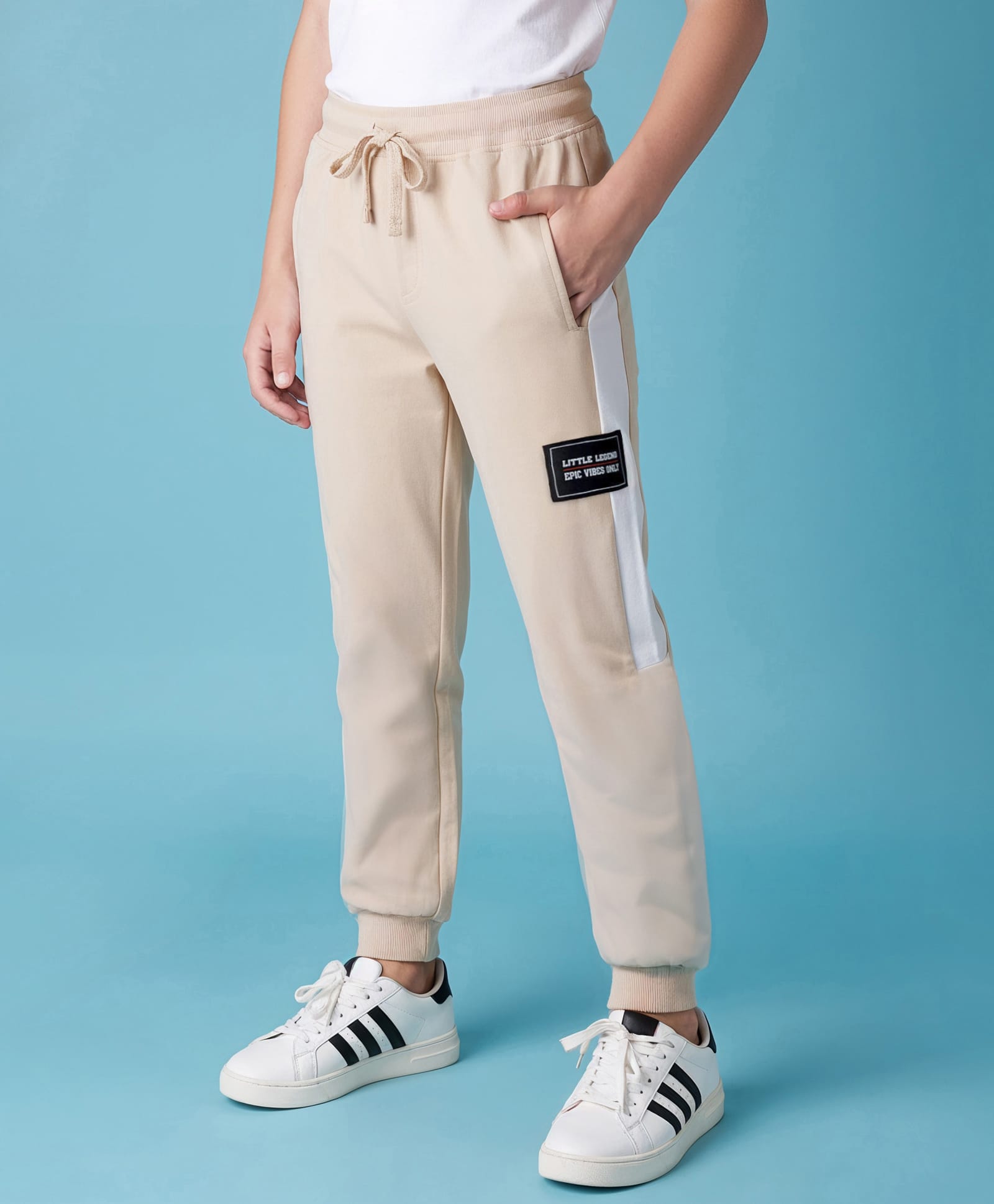 Honeyhap Premium 100% Cotton Knit Full Length Lounge Pants With Bio Finish & Text Badge - Sheer Bliss-picture-22