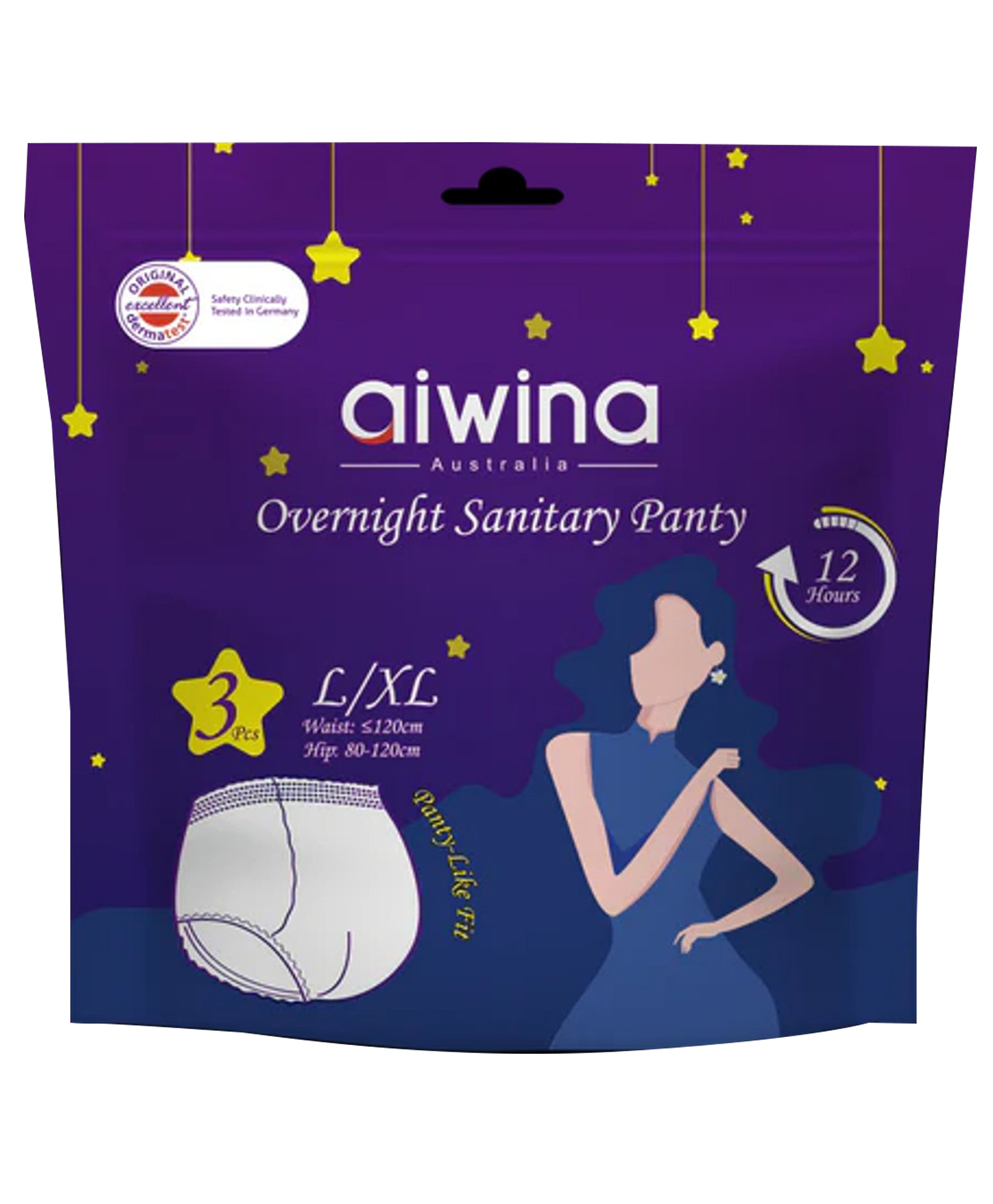 Aiwina Premium Comfortable Overnight Sanitary Panty L/XL (3PCS PACK of 1)-picture-26