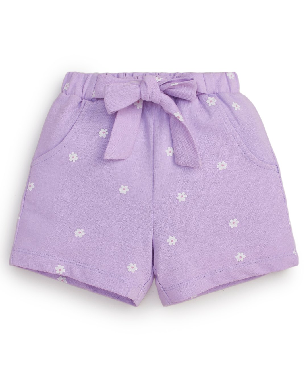 JusCubs Cotton Floral Printed Shorts - Lilac-picture-15