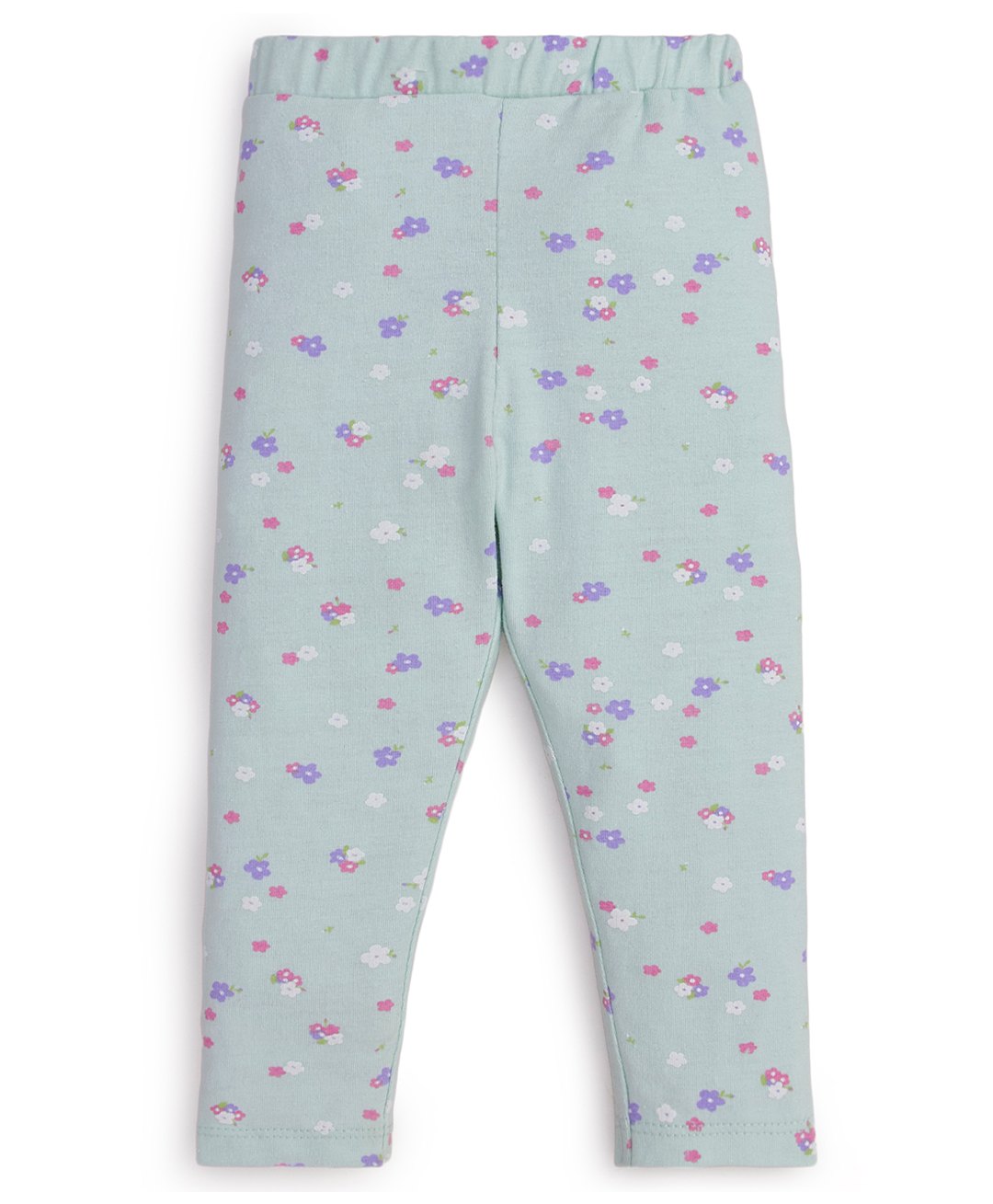 JusCubs Cotton Lycra Floral Printed Leggings - Green-image-49