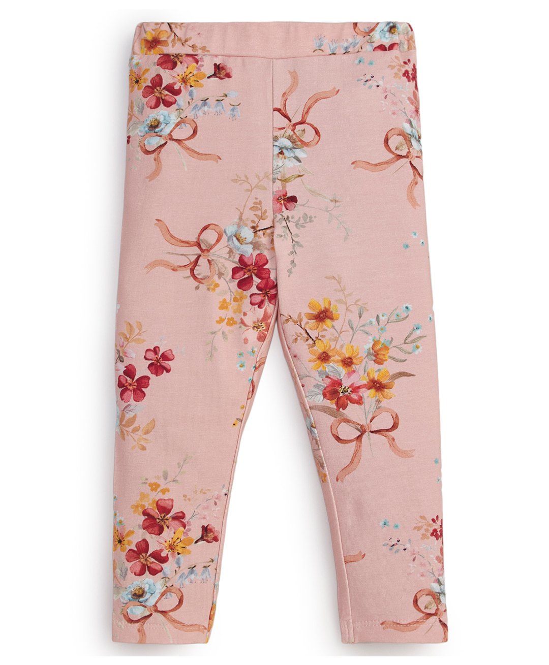 JusCubs Cotton Lycra Floral Printed Leggings - Pink-image-19