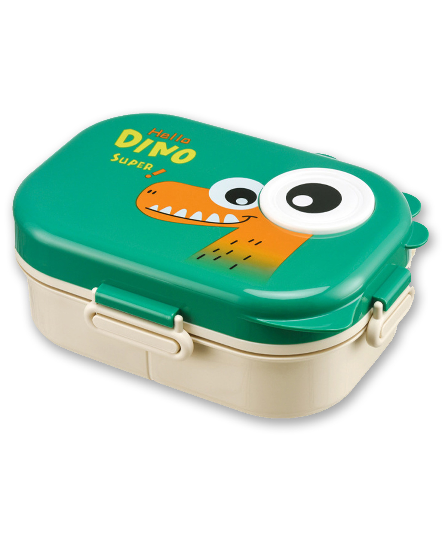 Little Surprise Box Big Eye Dino Theme Double decker Lunch Box for Kids - Green-image-40