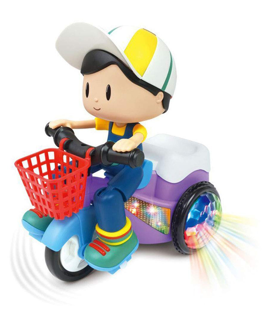 Magicwand Bump-N-Go Stunt Tricycle Boy Toy with 3D Lights for Kids Pack of 1 Multi-Colored-picture-18