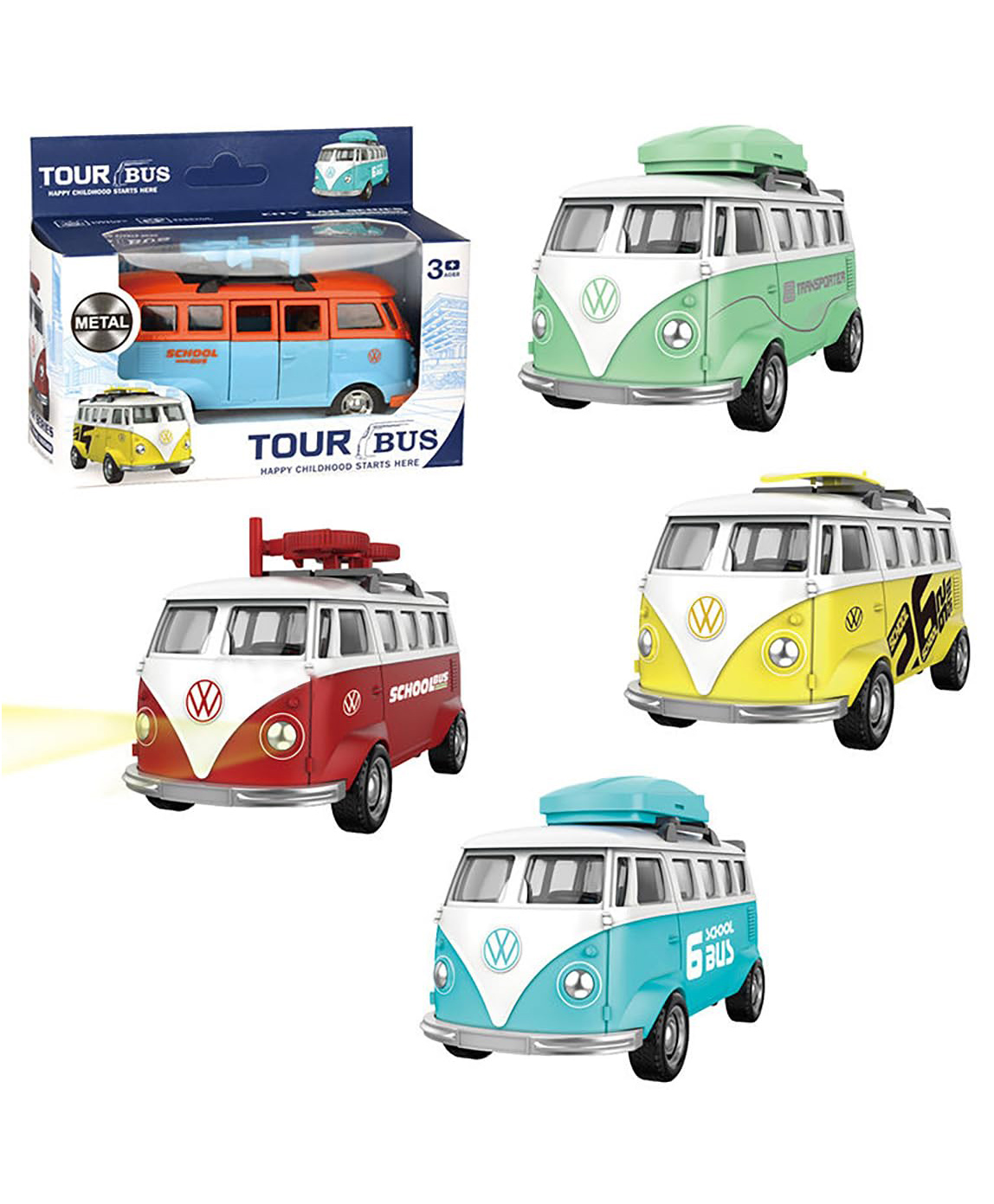 Magicwand 1:36 Scale Die-Cast Metal Bus Van with Openable Doors,Pull Back Action Multi-Colored Pack of 1-image-21