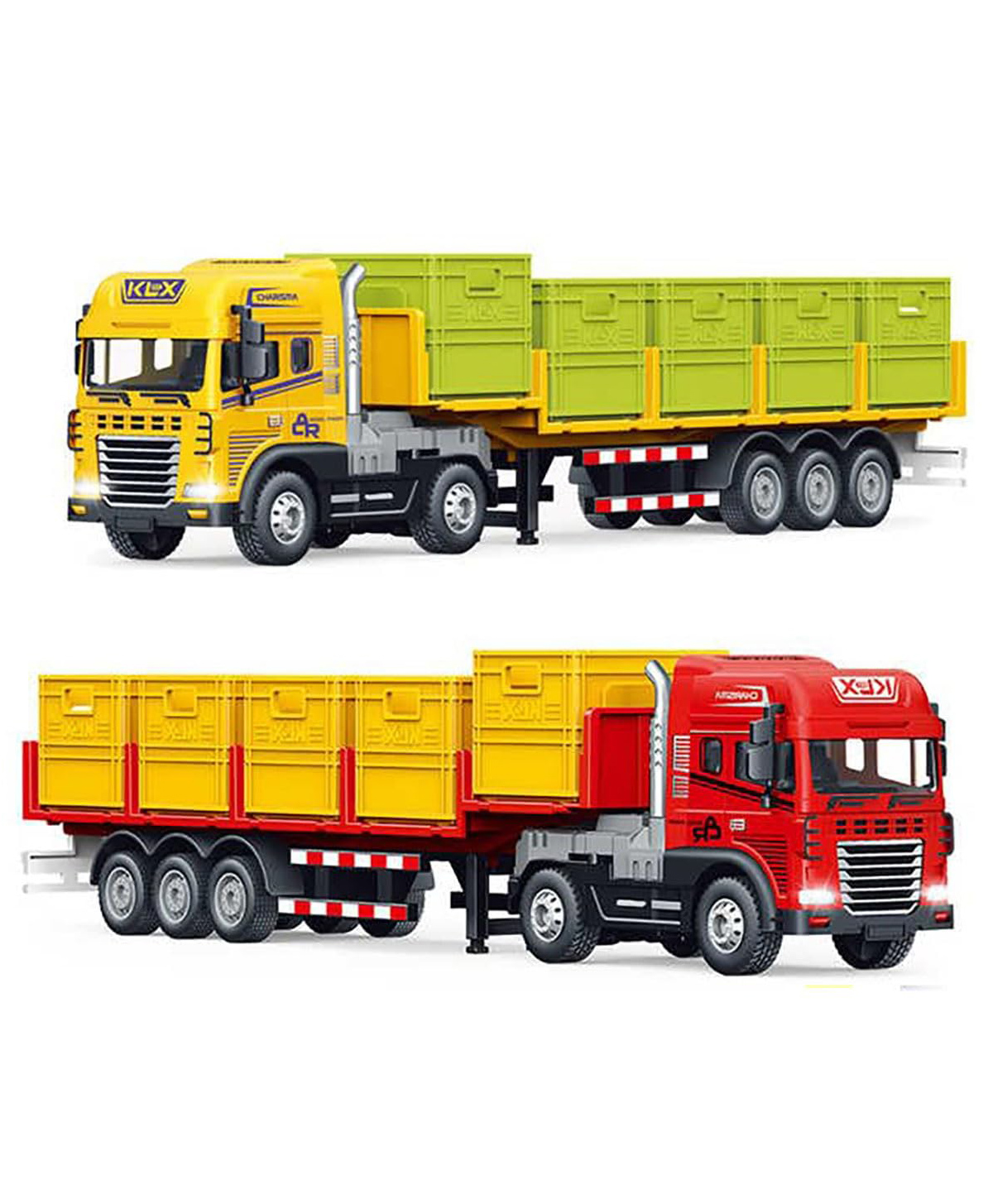 Magicwand 1:24 Scale Die-Cast Crates Trailer Truck with Openable Doors Working Lights Pack of 1-picture-27
