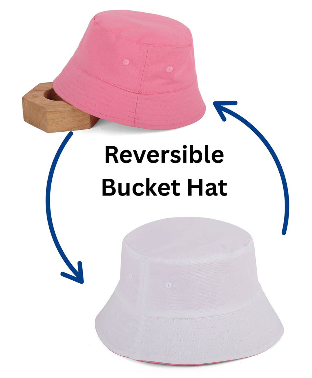 DukieKooky Cotton Solid Reversible Bucket Hat - Pink-picture-16