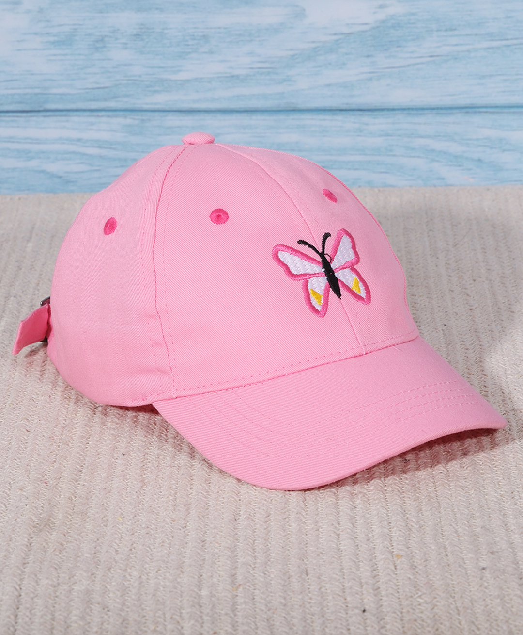 DukieKooky Butterfly Embroidered Baseball Cap - Pink-image-37