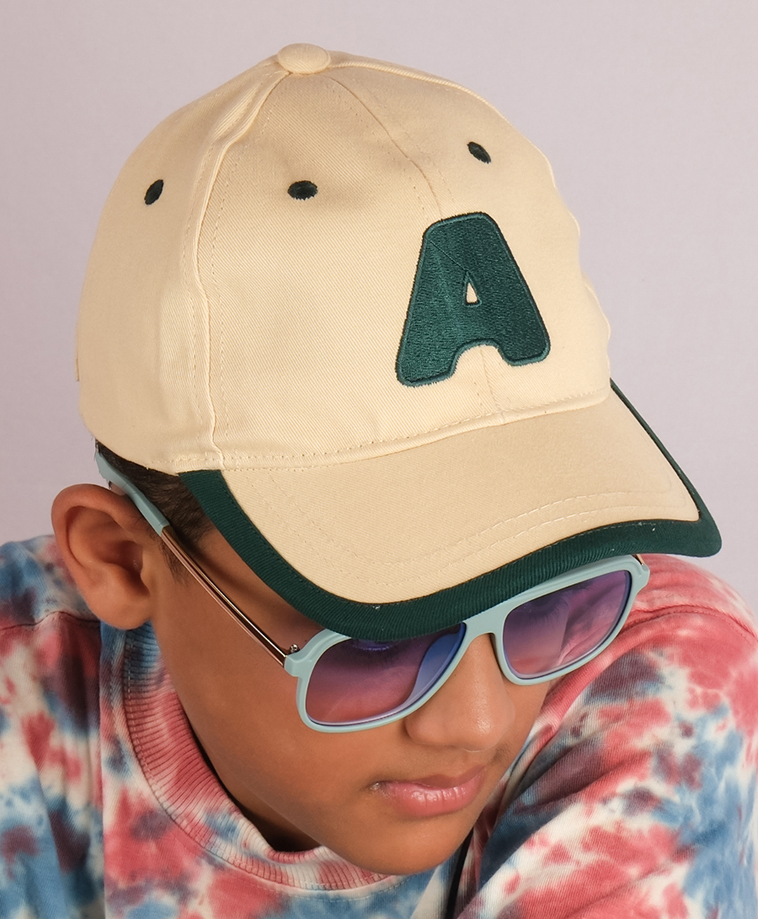 DukieKooky A Alphabet Patch Detailed Baseball Cap - Beige-image-9