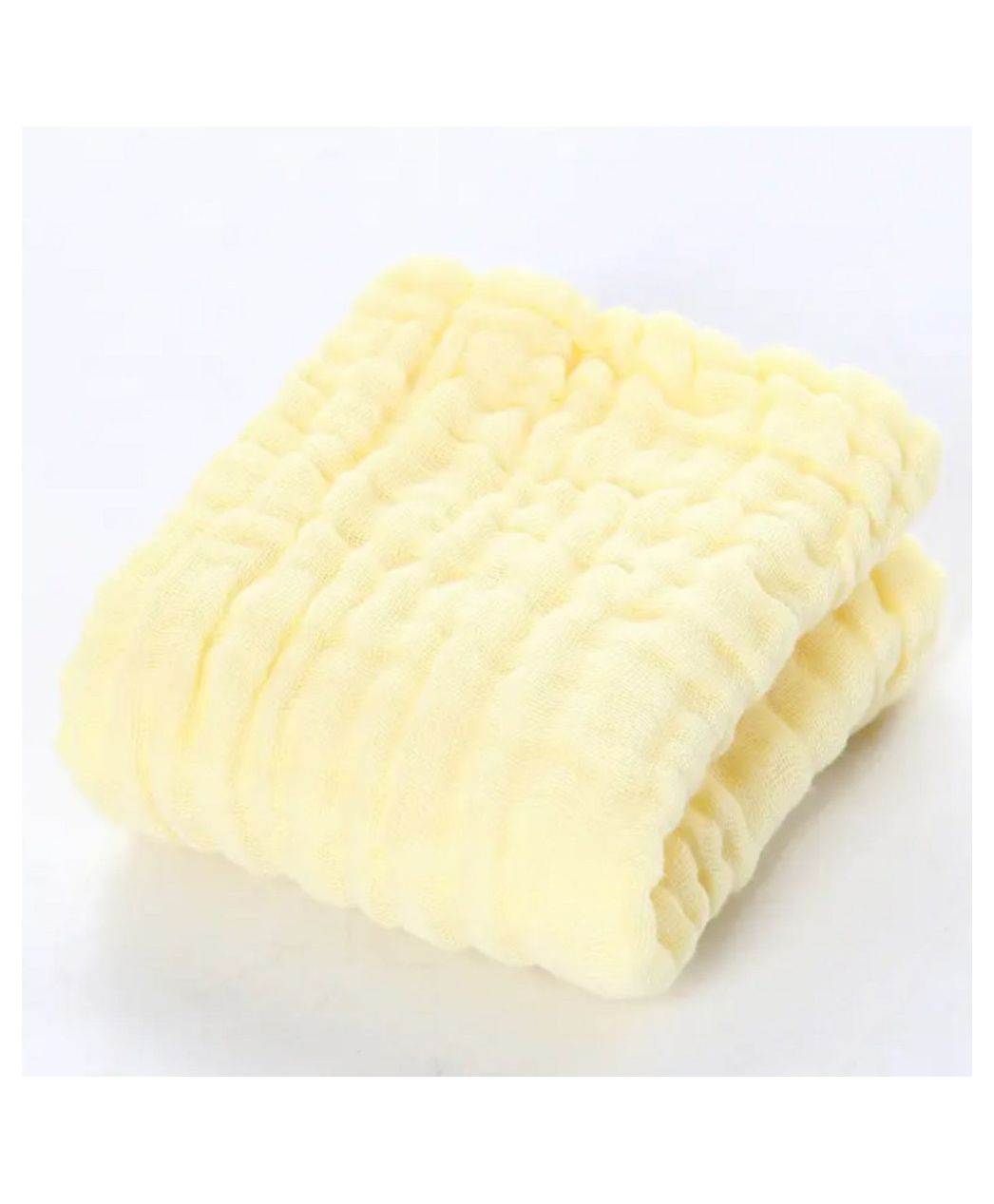 Baby Muslin Washcloth Cotton Face Towels for Newborn Baby Reusable Napkins- YELLOW-image-2
