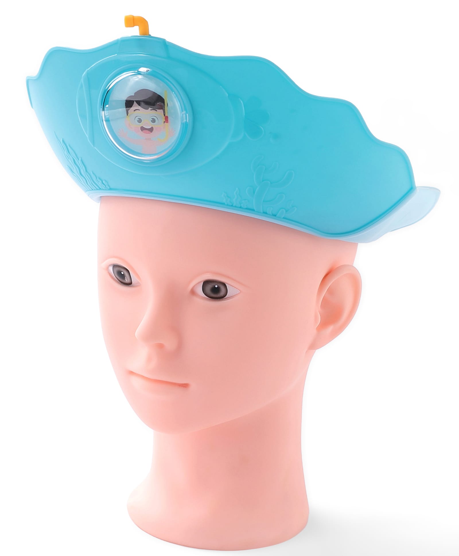 fab n funky Silicone Crown Shape Baby Shower Cap - Blue-picture-30