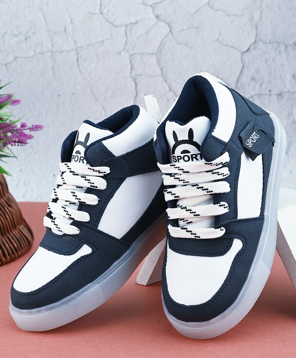 Steprite Colour Blocked Lace Up Sneakers - Navy Blue & White-picture-25