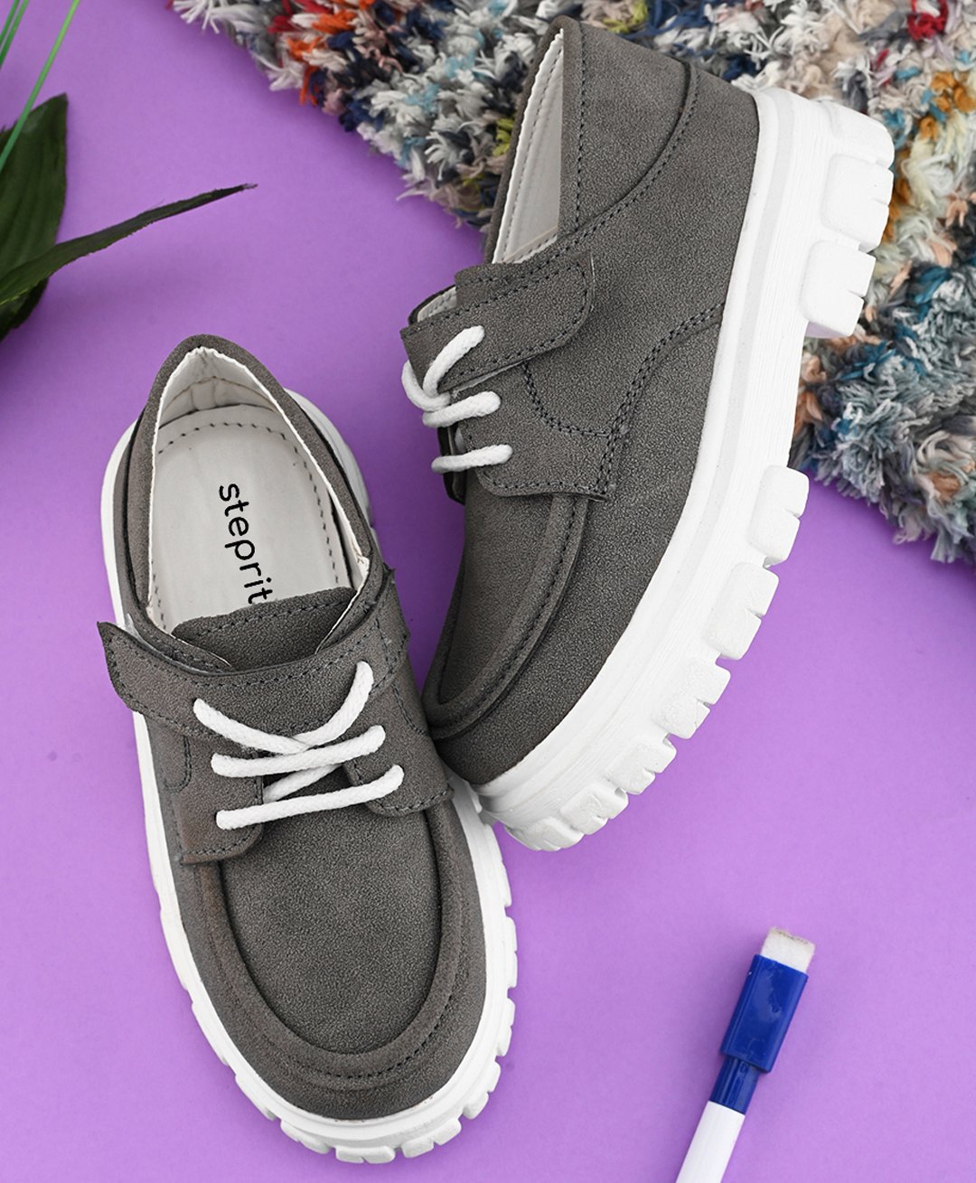 Steprite Colour Blocked Boat Shoes - Grey-picture-24