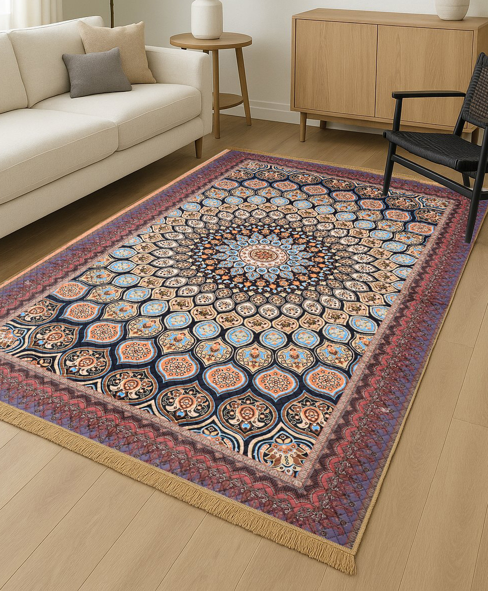 rrc polyester soft & durable carpet - multicolor