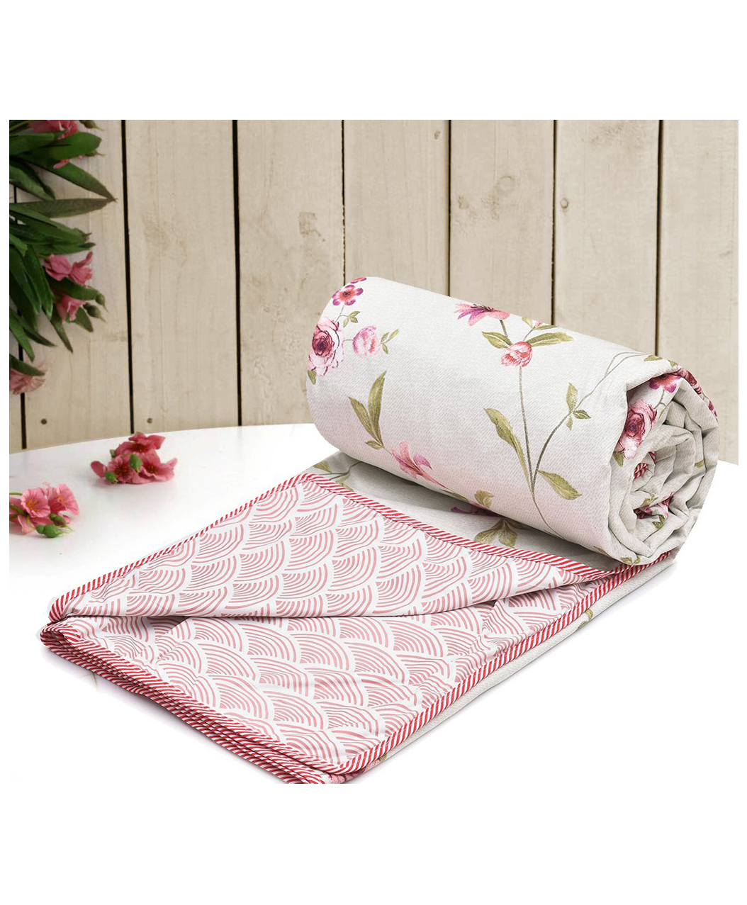 RRC Super Soft Brushed Microfiber Cotton Double Dohar - Peach-picture-10