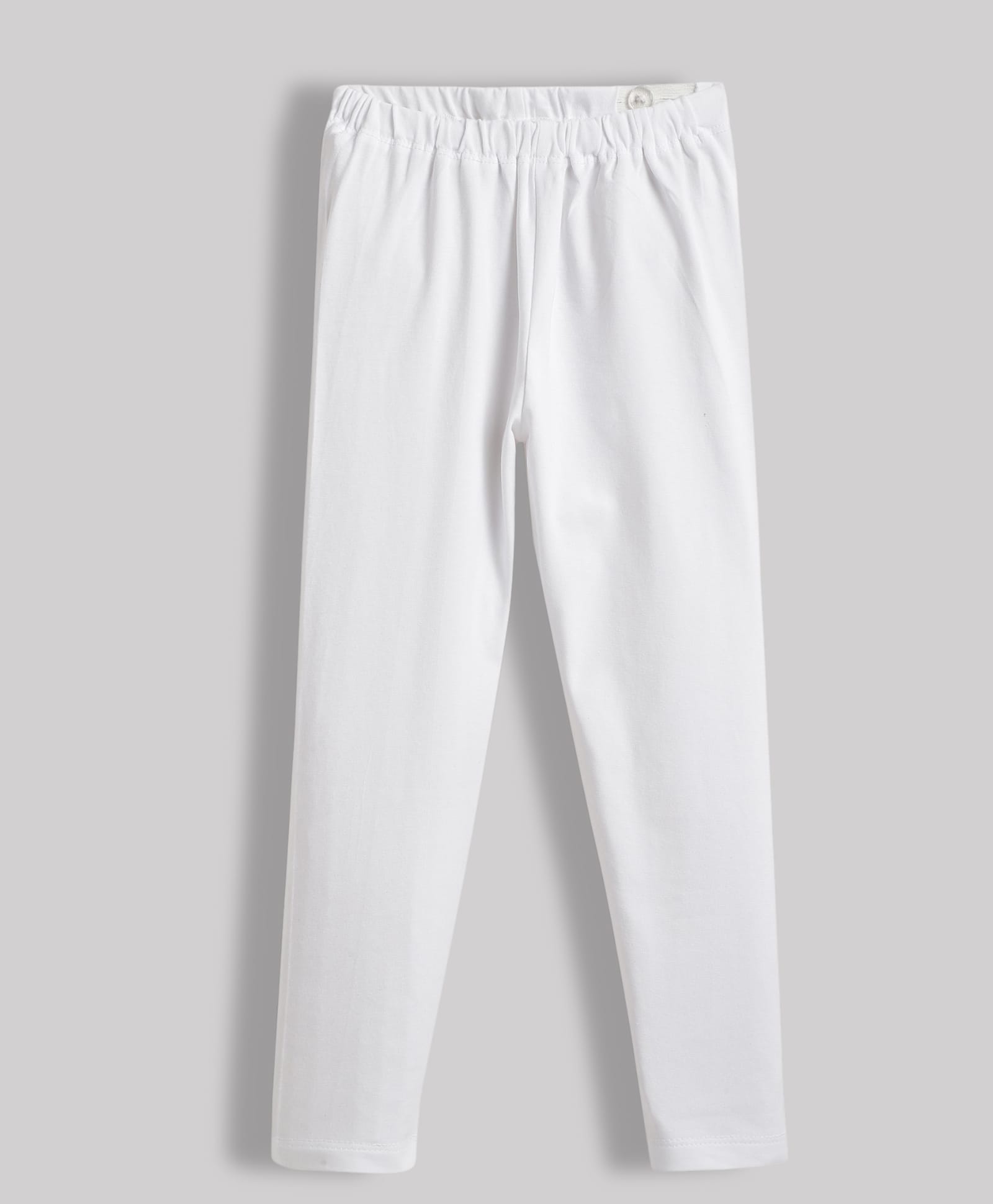 Orange Sugar Cotton Lycra Knit Solid Stretchable Leggings - White-picture-17