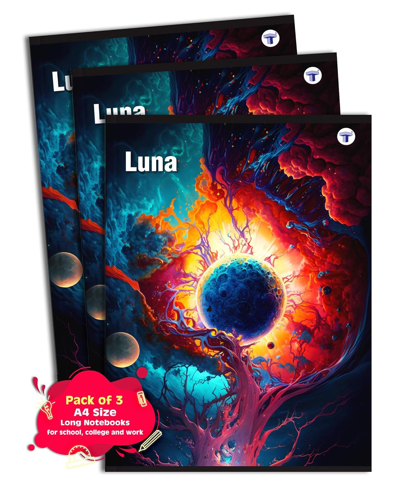 Target Publications A4 Size Notebooks for Students | Luna Single Line Ruled 172 Pages in Each | Set of 3-image-28