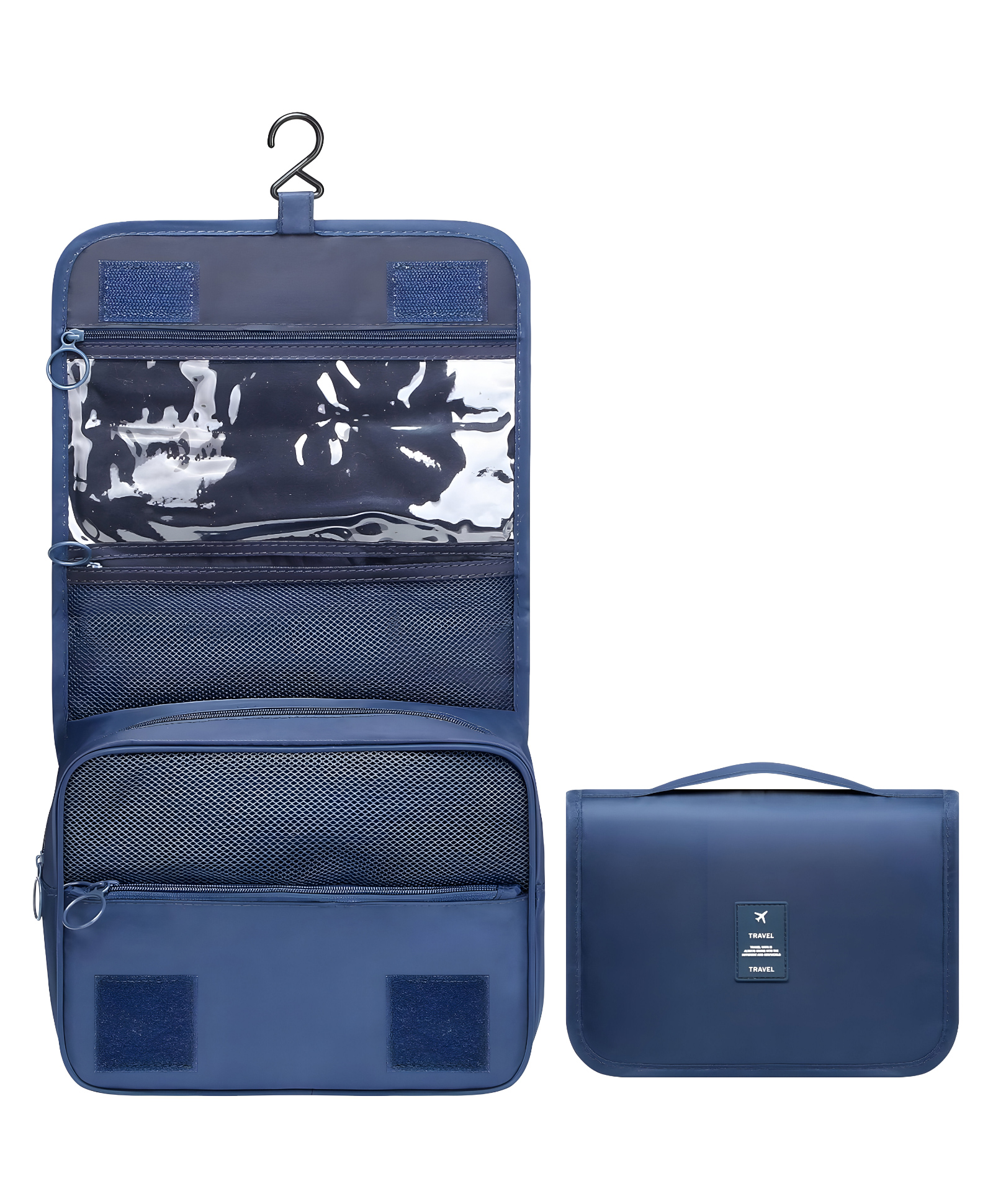 COZY VIBES Multifunctional Hanging Toiletry Bag for Travel Cosmetic Makup Organzier Pouch Waterproof Bathroom Shower Bag for Women and Men- PACK OF 1- COLOR MAY VARY-image-8