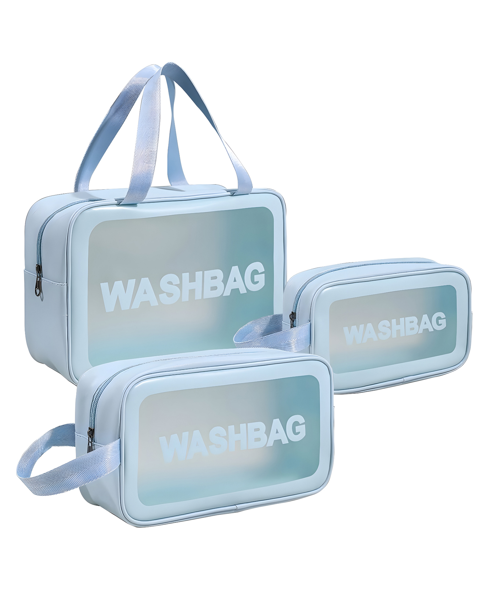 COZY VIBES Cosmetic Wash Bag Makeup Pouch Travel Transparent Toiletry Zipper Wash Bag with Handle Household Grooming Kit Portable Organizer Pouch for Women & Men -PACK OF 1- COLOR MAY VARY