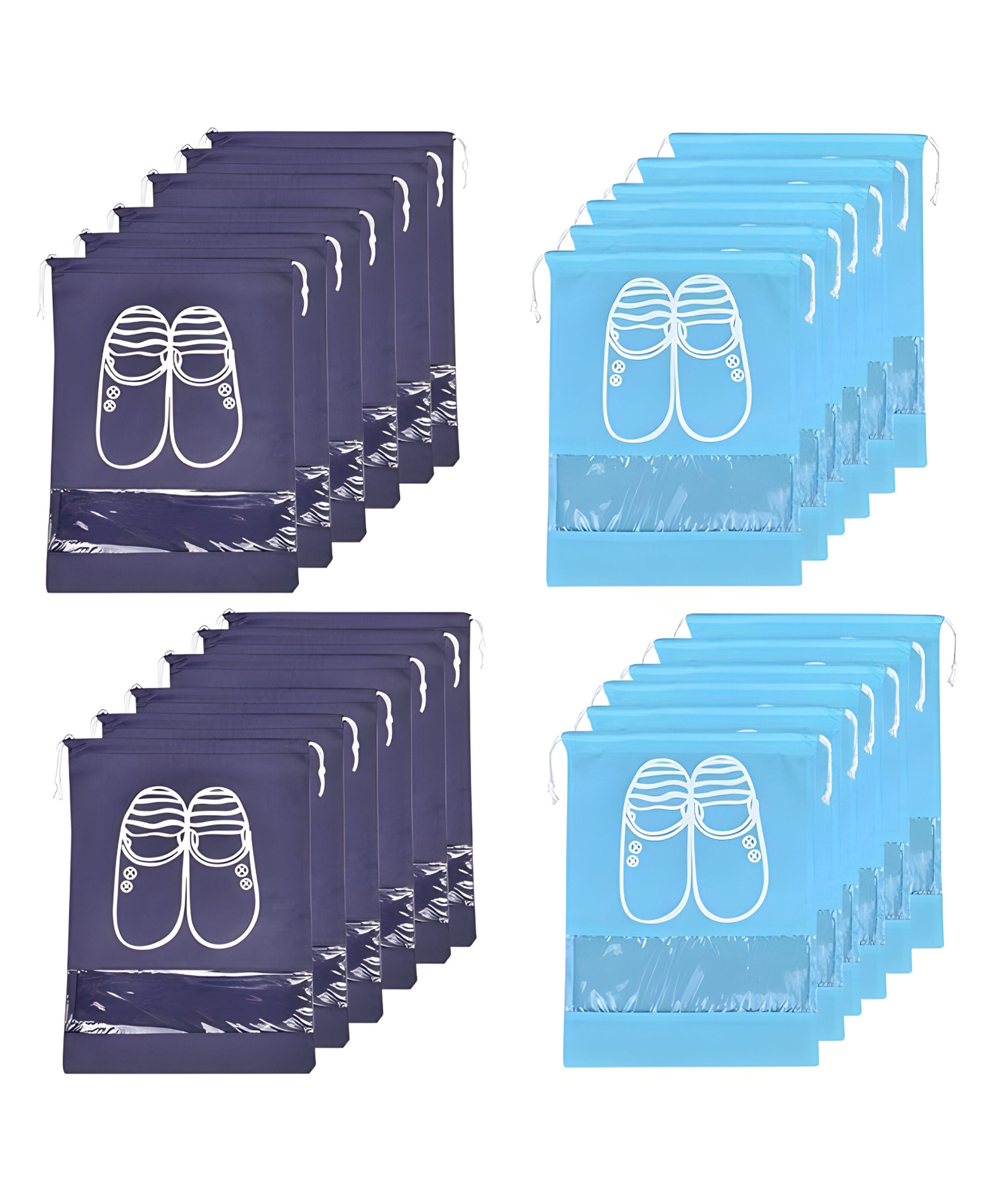 COZY VIBES Travel Shoe Pouch with Big Window - Unisex Shoe Covers Shoe Organizer and Storage- PACK OF 1- COLOR MAY VARY-picture-18