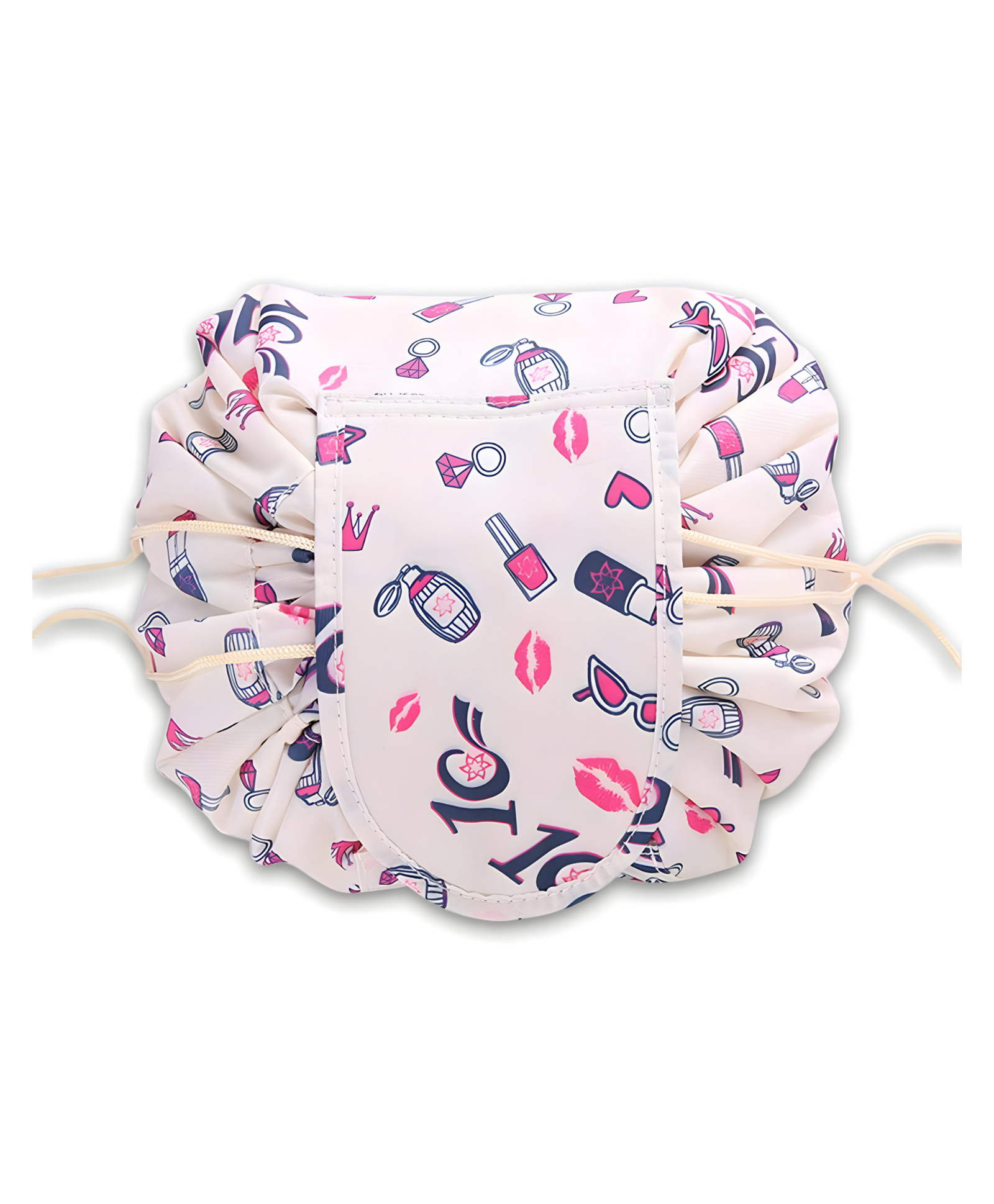 COZY VIBES Quick Makeup Bag,Lazy Drawstring Cosmetic Bag, Large Capacity Drawstring Makeup Pouch Travel Storage- PACK OF 1- COLOR MAY VARY-picture-11