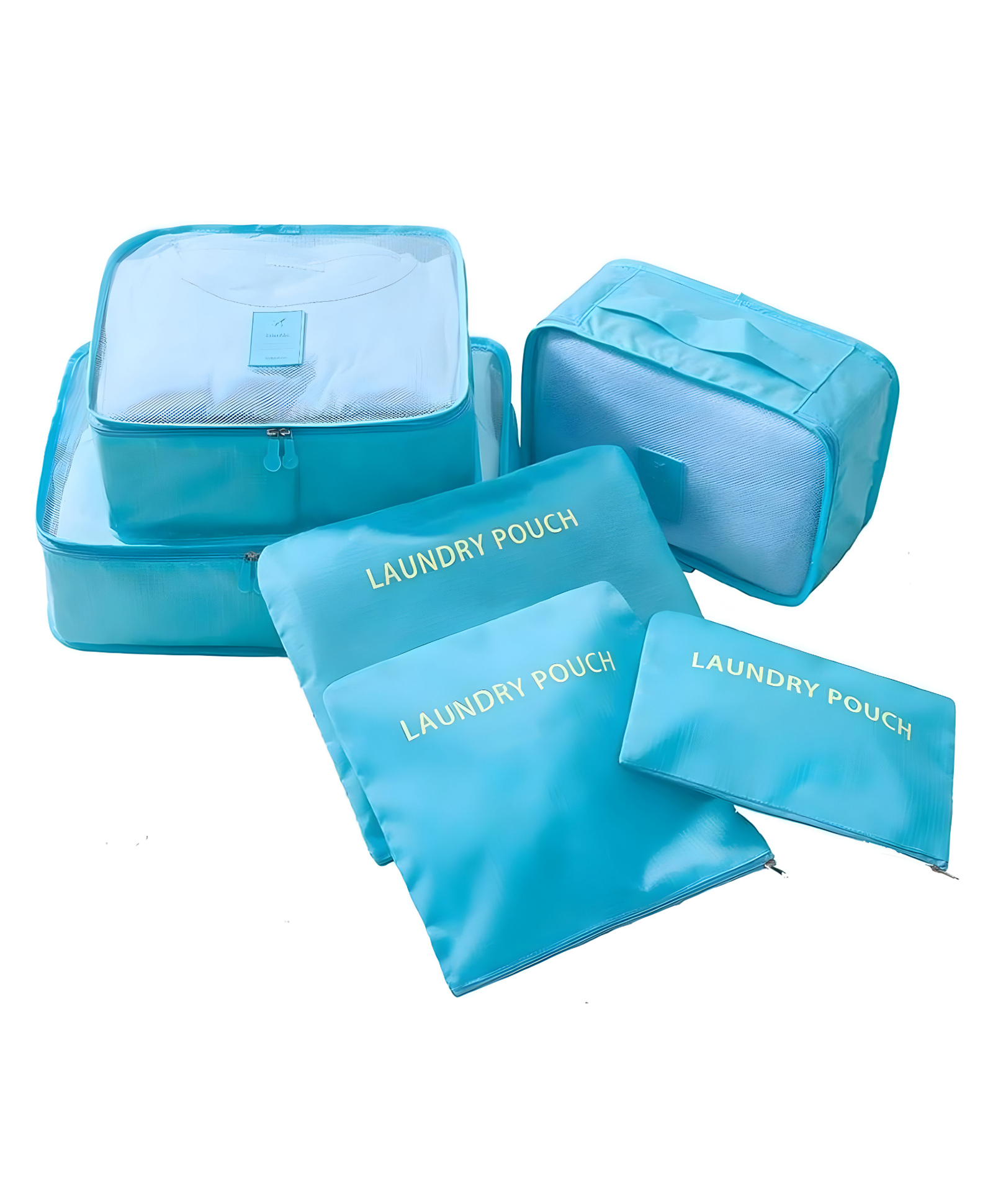 COZY VIBES 6Pcs Waterproof Travel Clothes Storage Bags Luggage Organizer Pouch Packing Case- PACK OF 1- COLOR MAY VARY-image-27