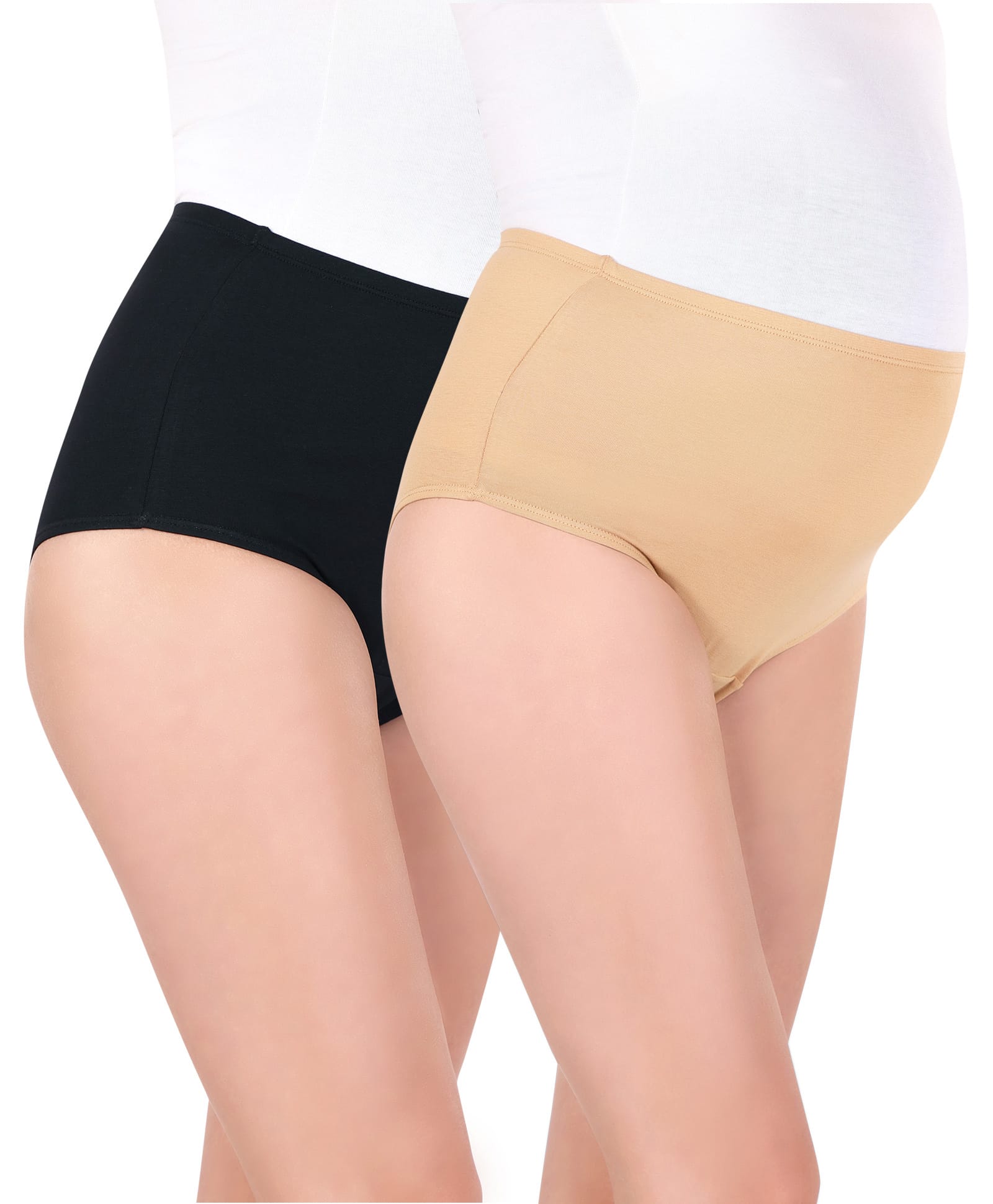 Bella Mama Cotton Elastane High Coverage Panties Pack of 2 (Color & Print May Vary)-picture-11