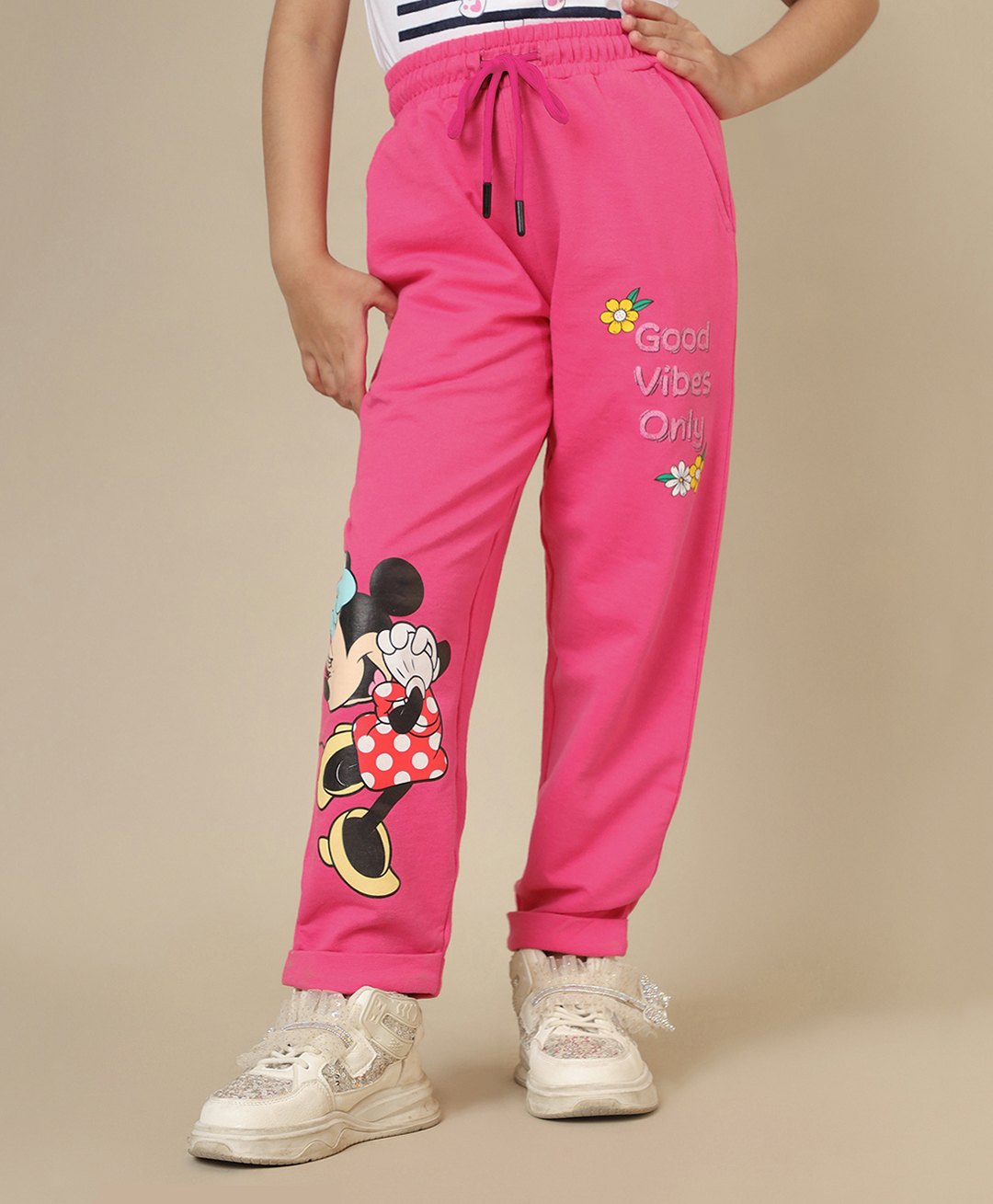 Kidsville Mickey & Friends Featuring Minnie Mouse Printed Pajama -Pink-picture-19