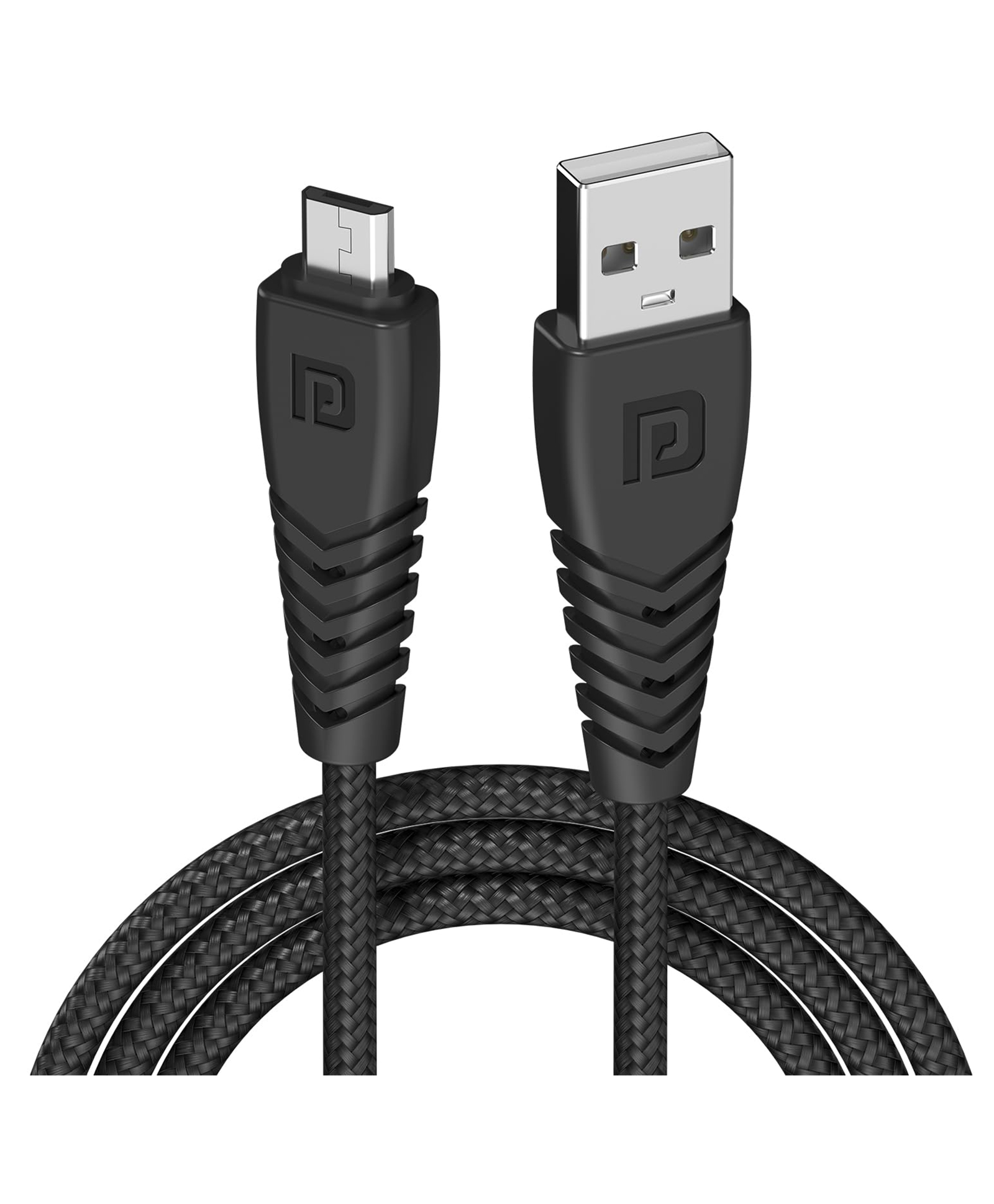 Portronics Konnect B Micro USB Cables For Fast Charging & Data Sync 3.0 Amp with PVC Heads I Nylon Braided I 1 mtr(Black)-image-11