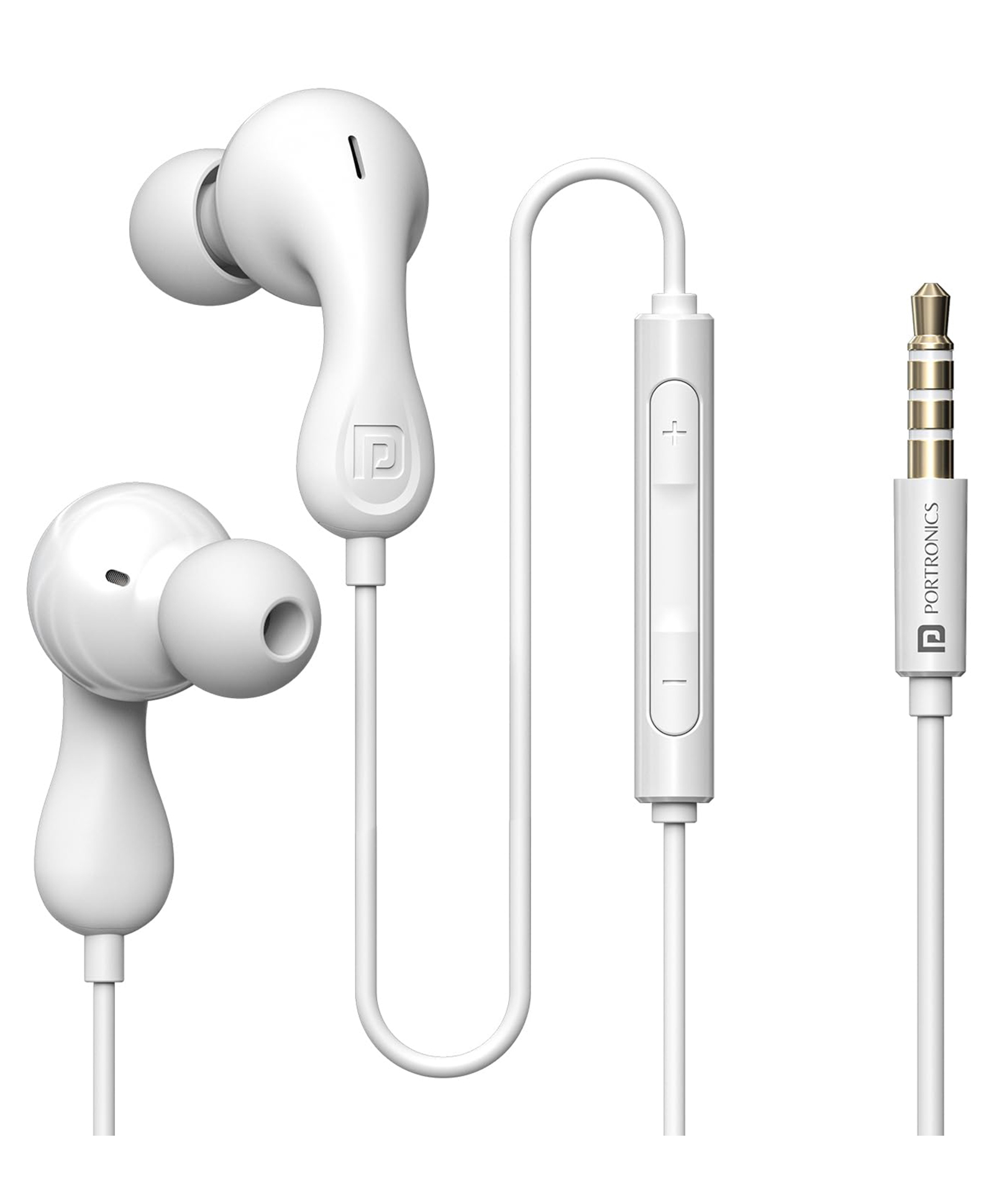 Portronics Conch Kappa in Ear 3.5mm Wired Earphones with in Line HD Mic, Powerful Audio, 14.2mm Dynamic Driver, Unique Earbuds Design, TPE Anti Tangle Wire,in line Controls,Wide Compatibility(White)-picture-16