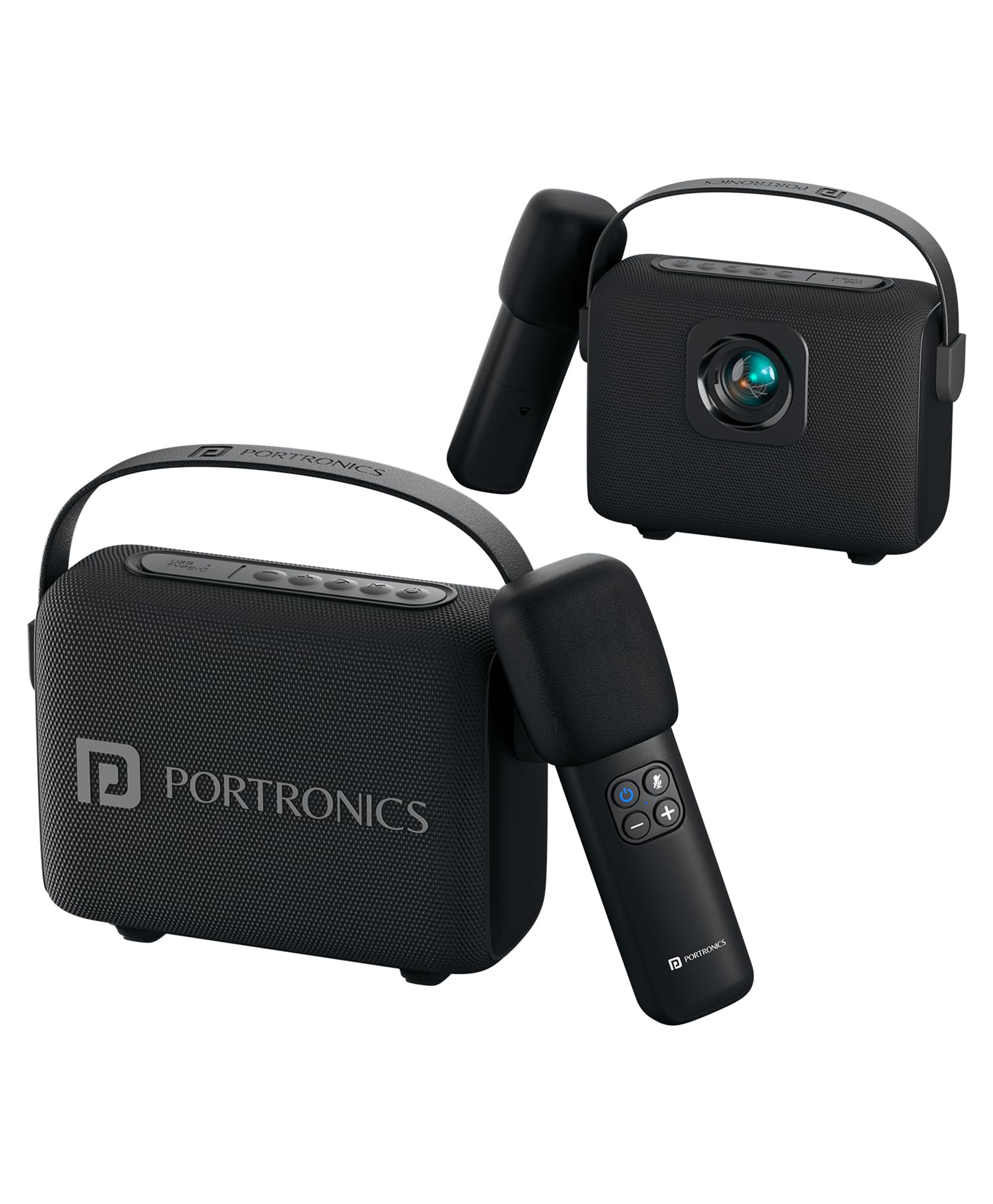 Portronics Resonate 2 14W Portable Bluetooth Speaker with Wireless Karaoke Mic & LED Sunset Projection Lights, Upto 5 Hours Playtime, Bluetooth 5.3V, Handsfree Calling, Type C Fast Charging (Black)-image-28