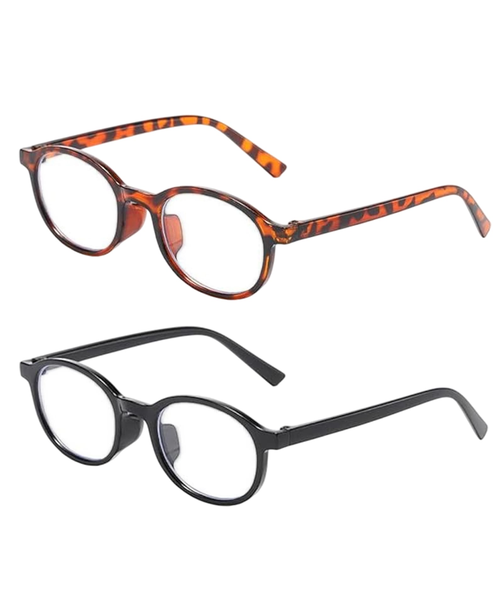 SYGA Pack of 2 Kids Anti-Blue Light Blocking Retro Round Frame Glasses for Age 4 to 12 Years old (Black & Coffee Frame)-image-40